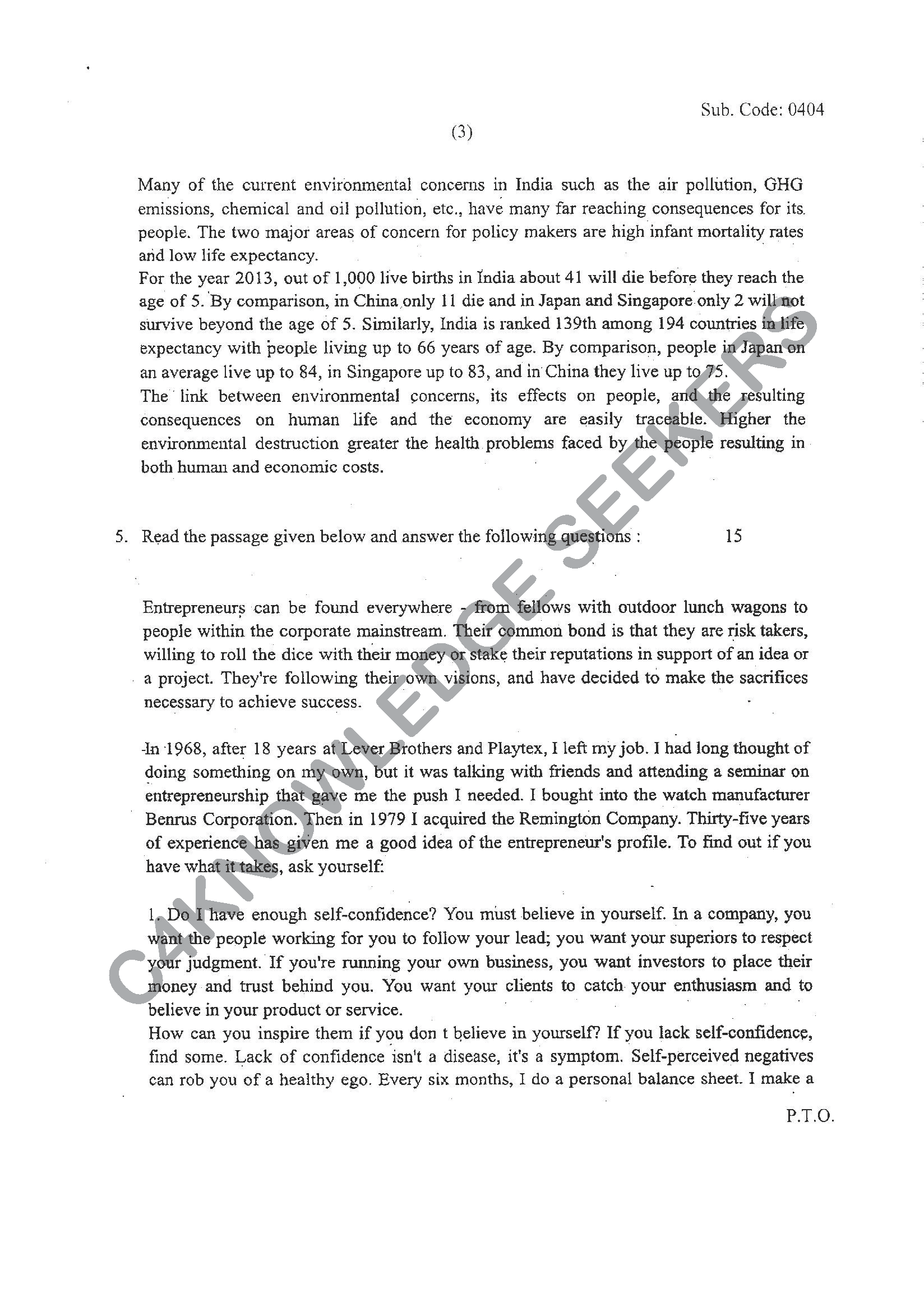 Question Paper 2021
