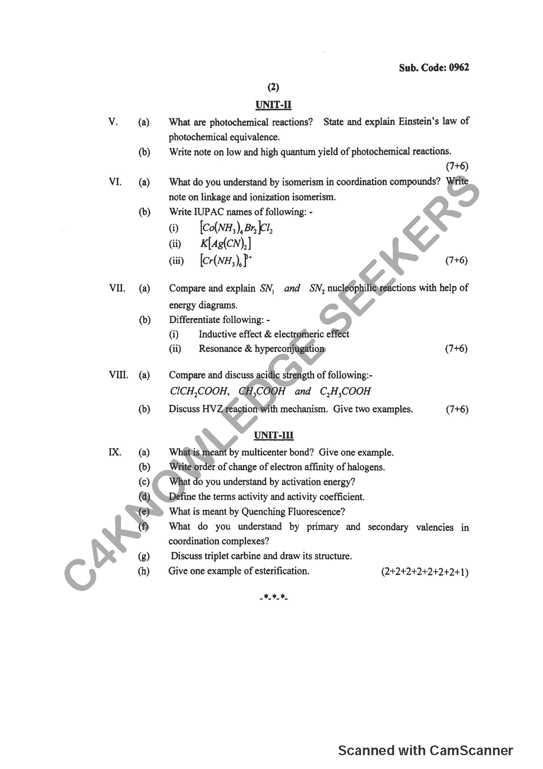 Question Paper 2019
