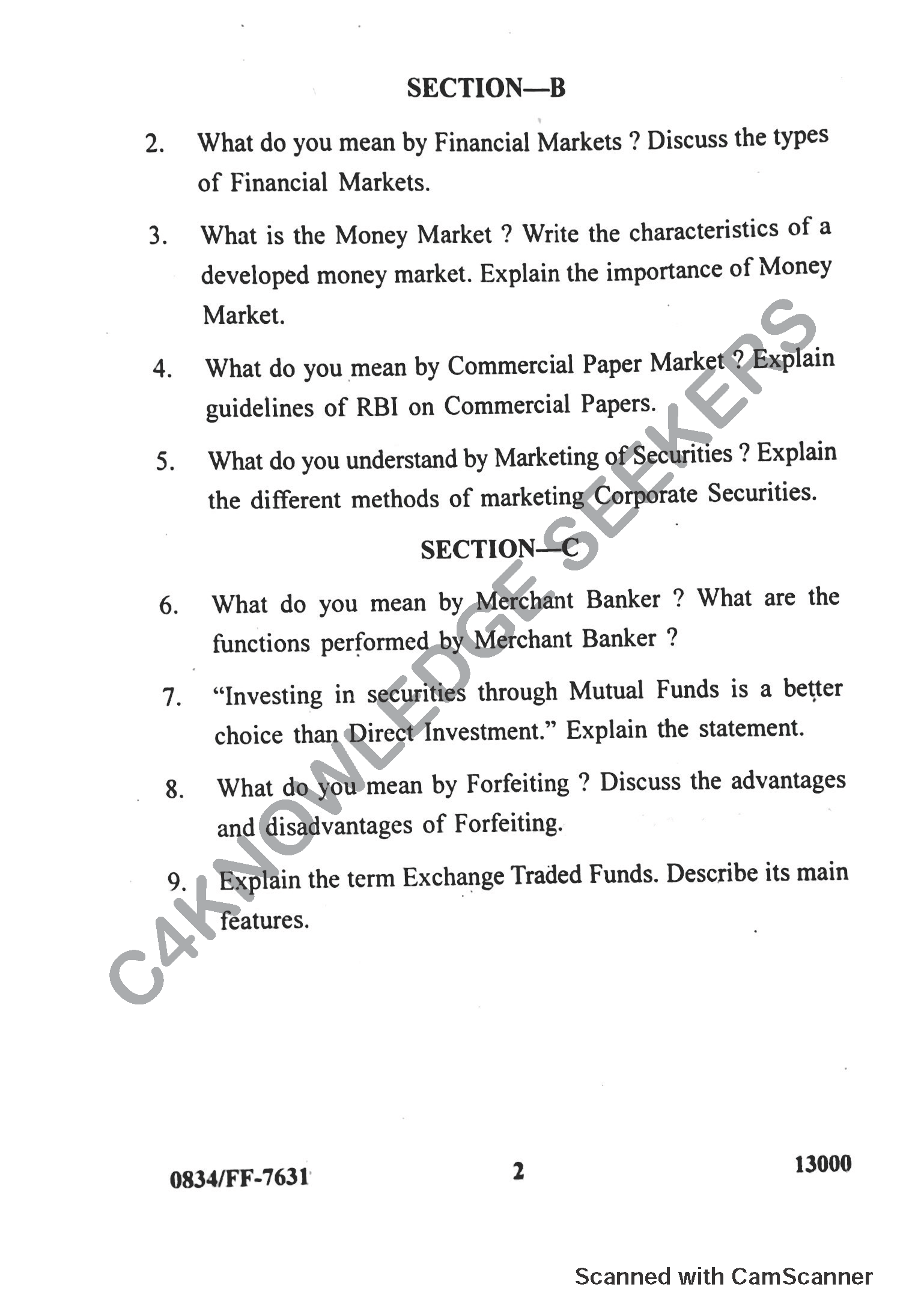 Question Paper 2019