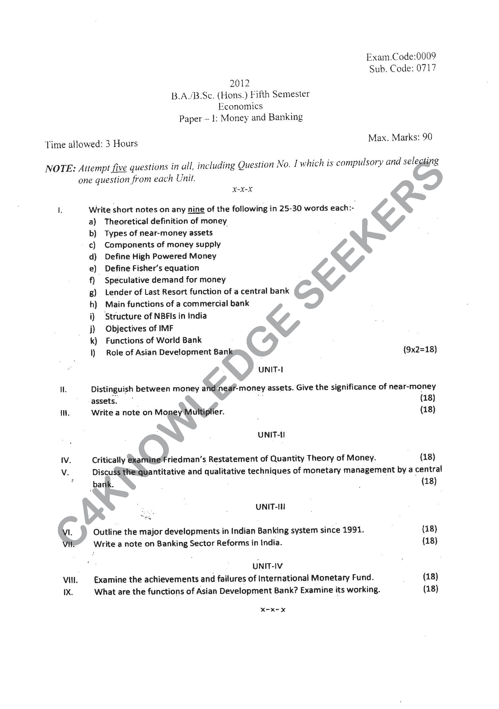 Question Paper 2021