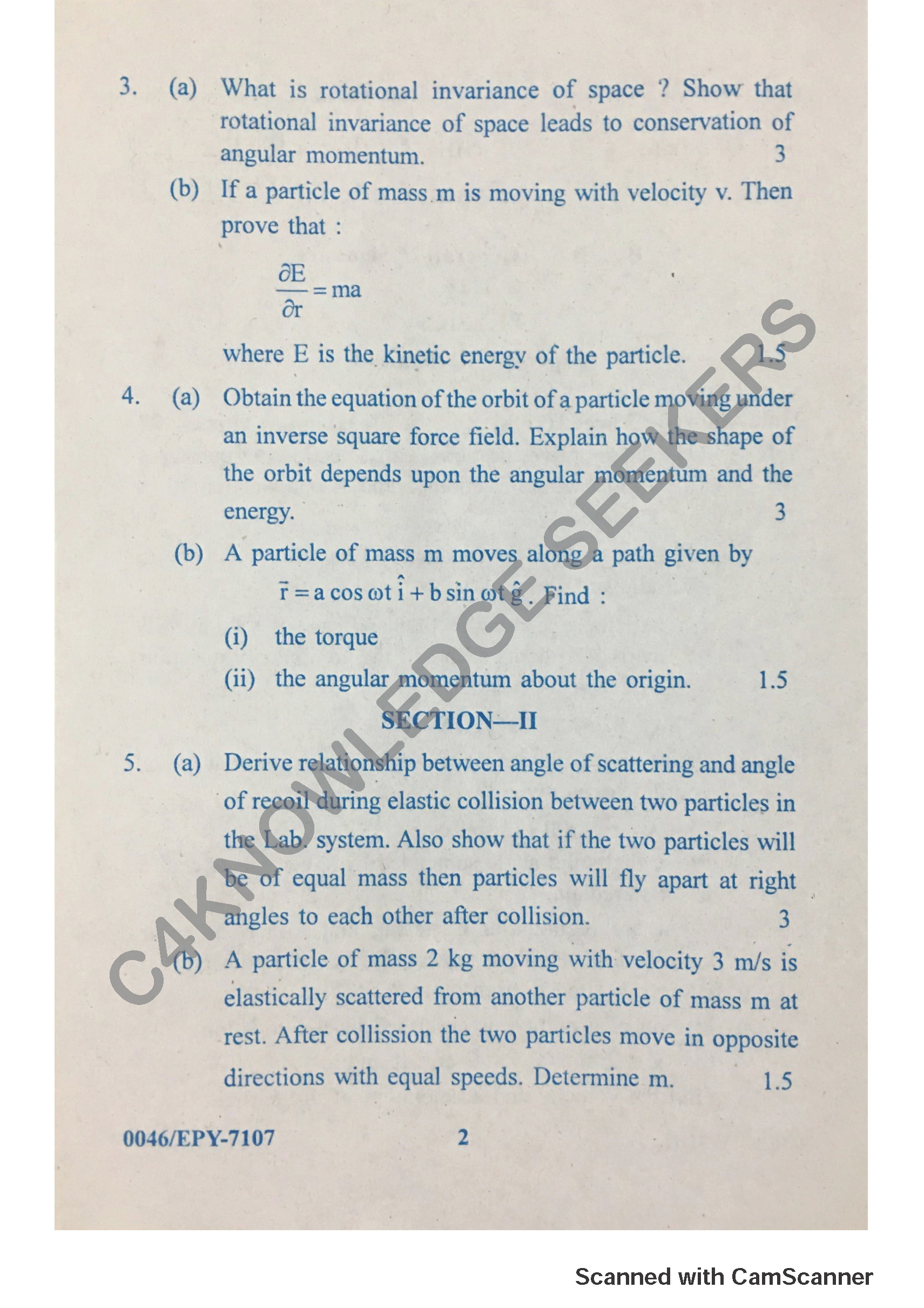 Question Paper 2018