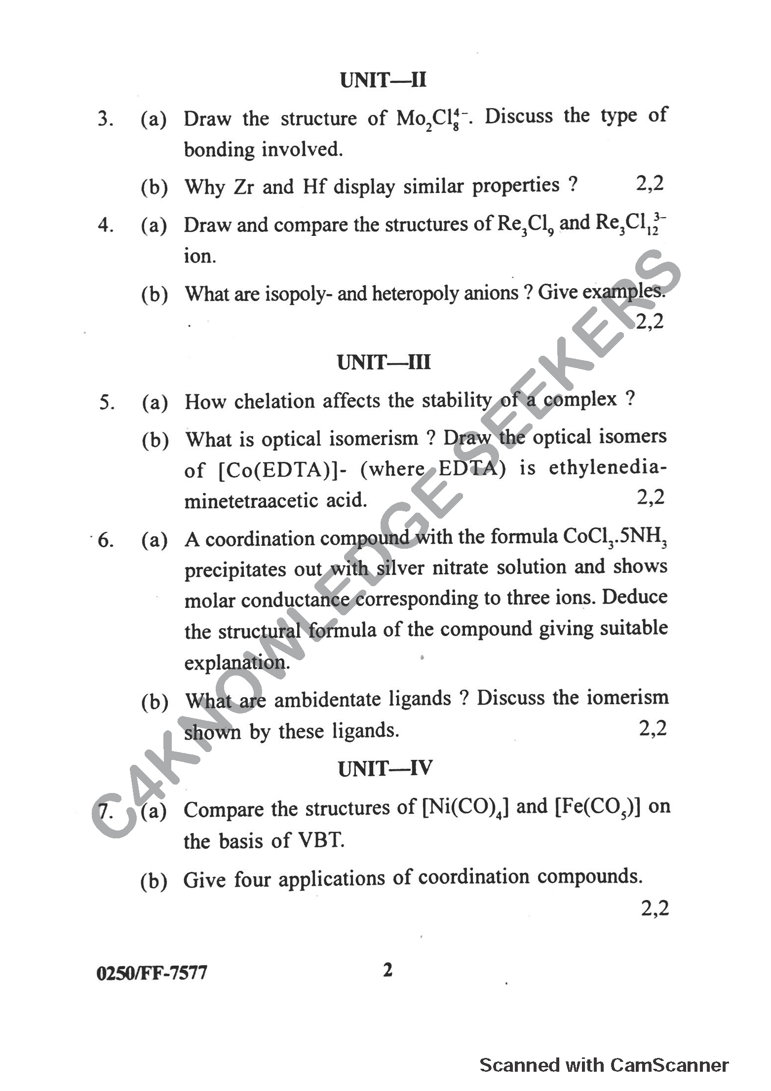Question Paper 2019