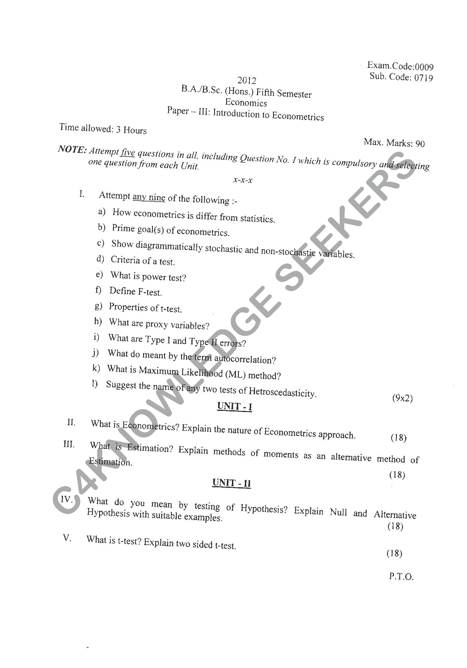 Question Paper 2021