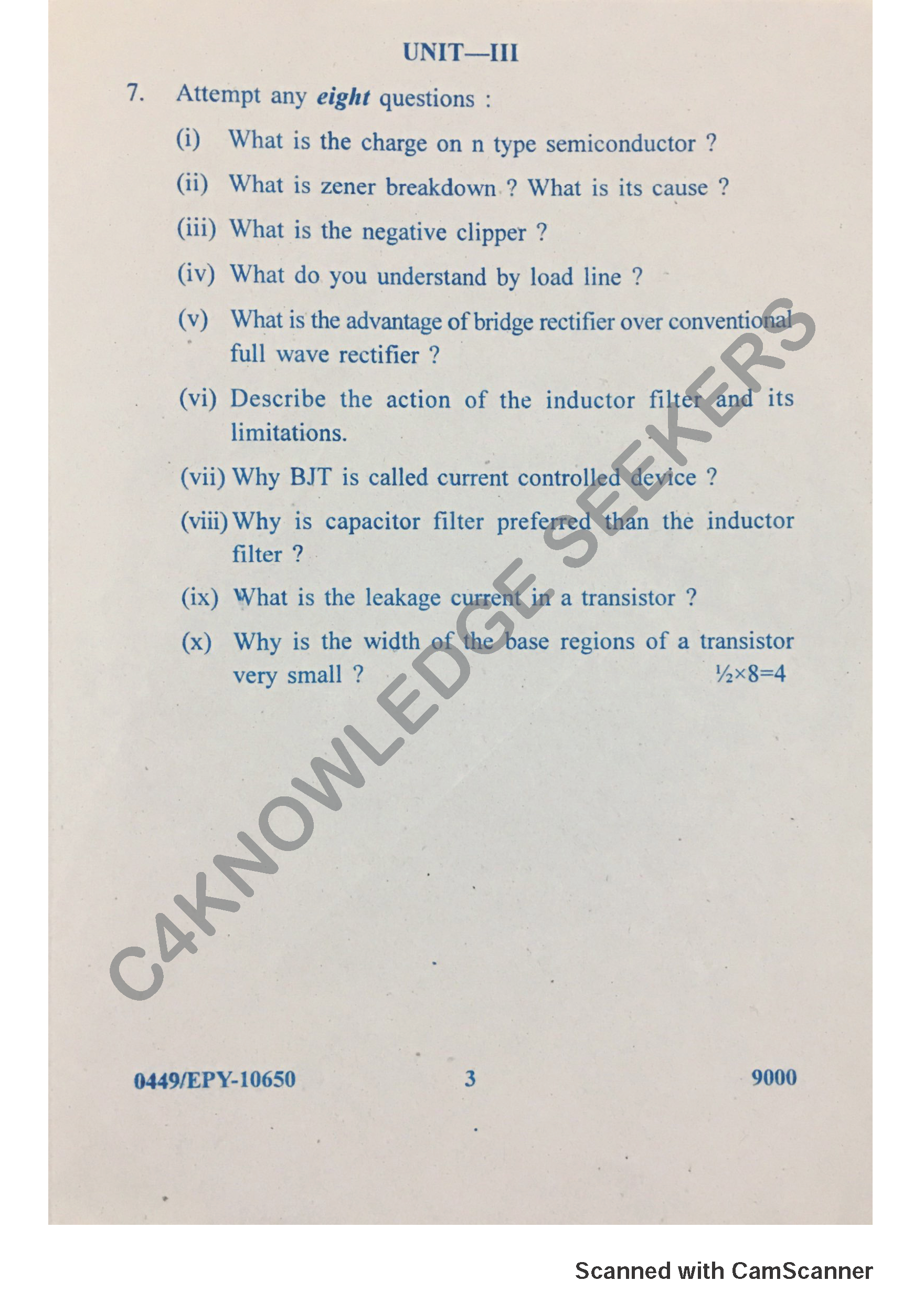 Question Paper 2018