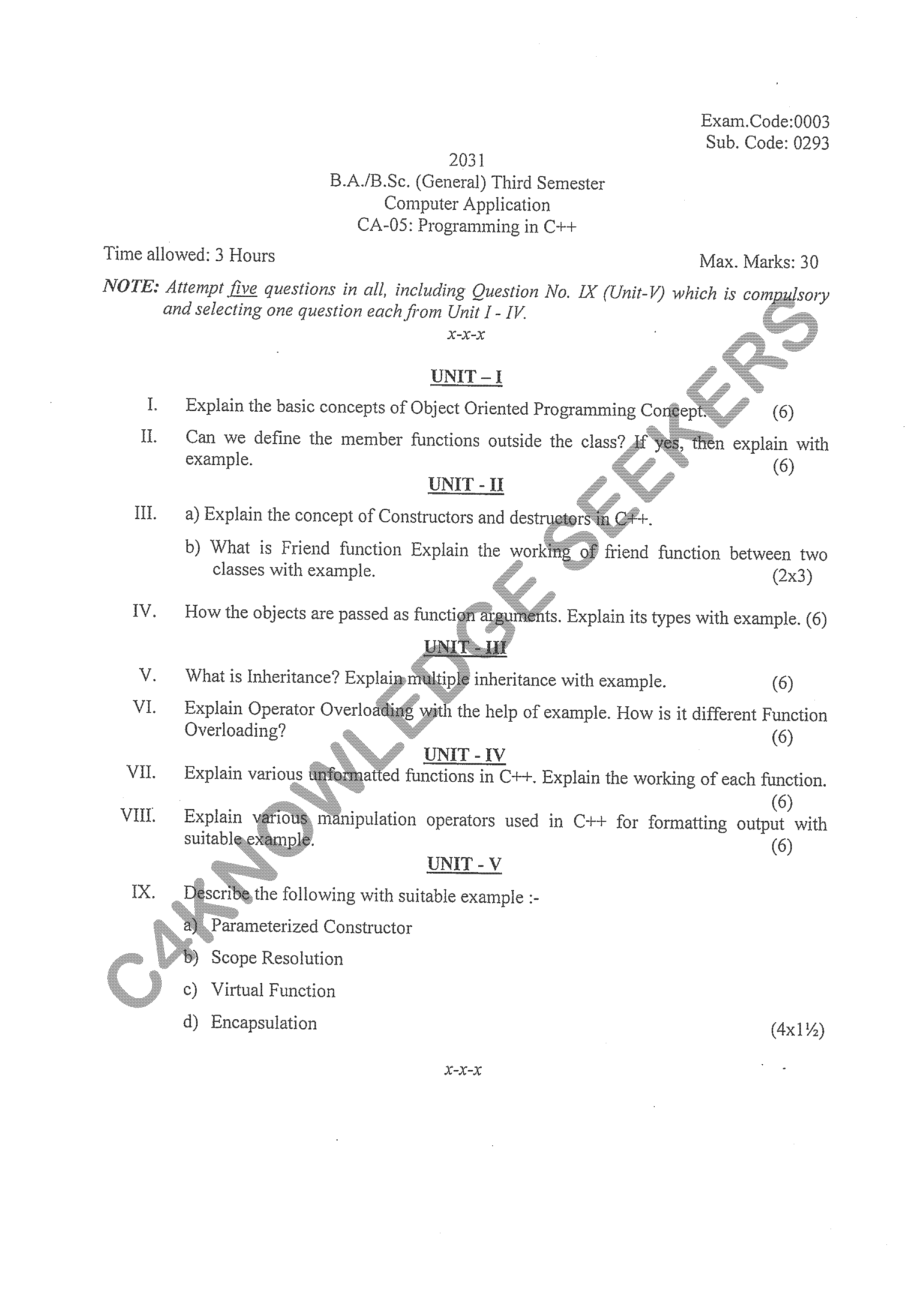 Question Paper 