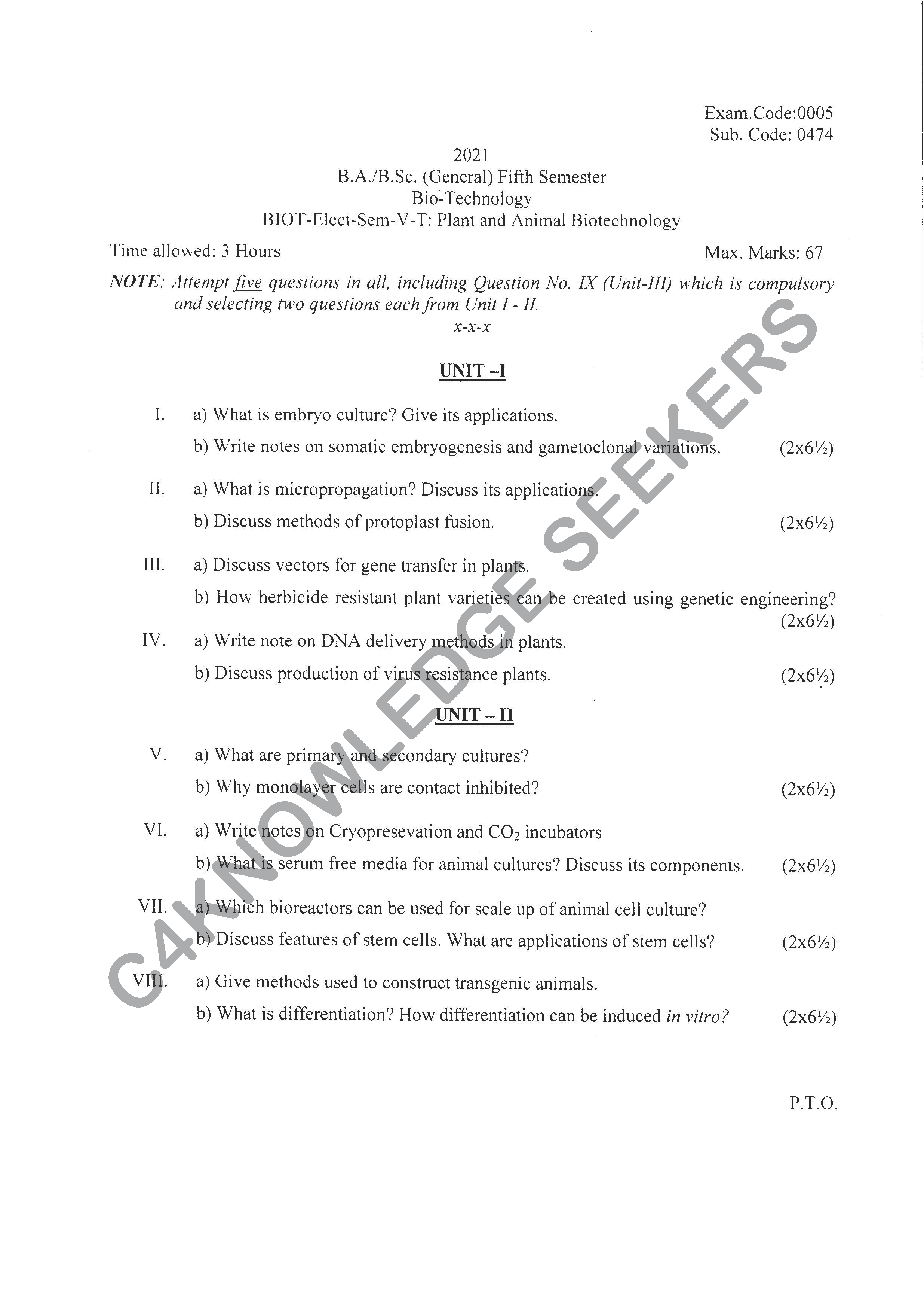 Question Paper 2020