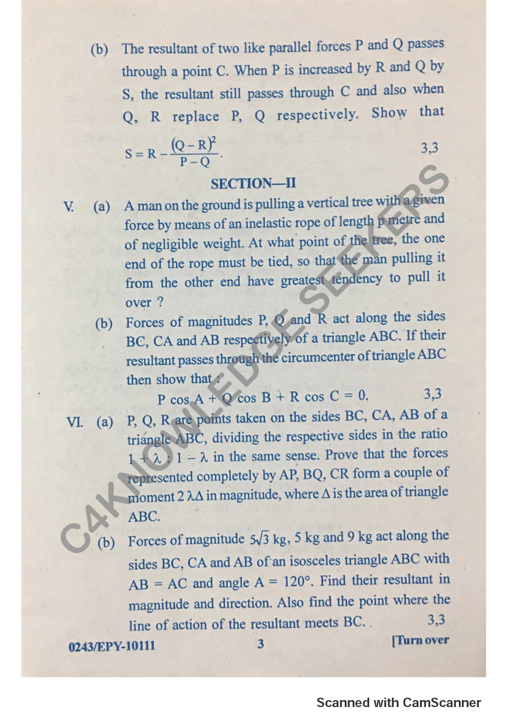 Question Paper 2018