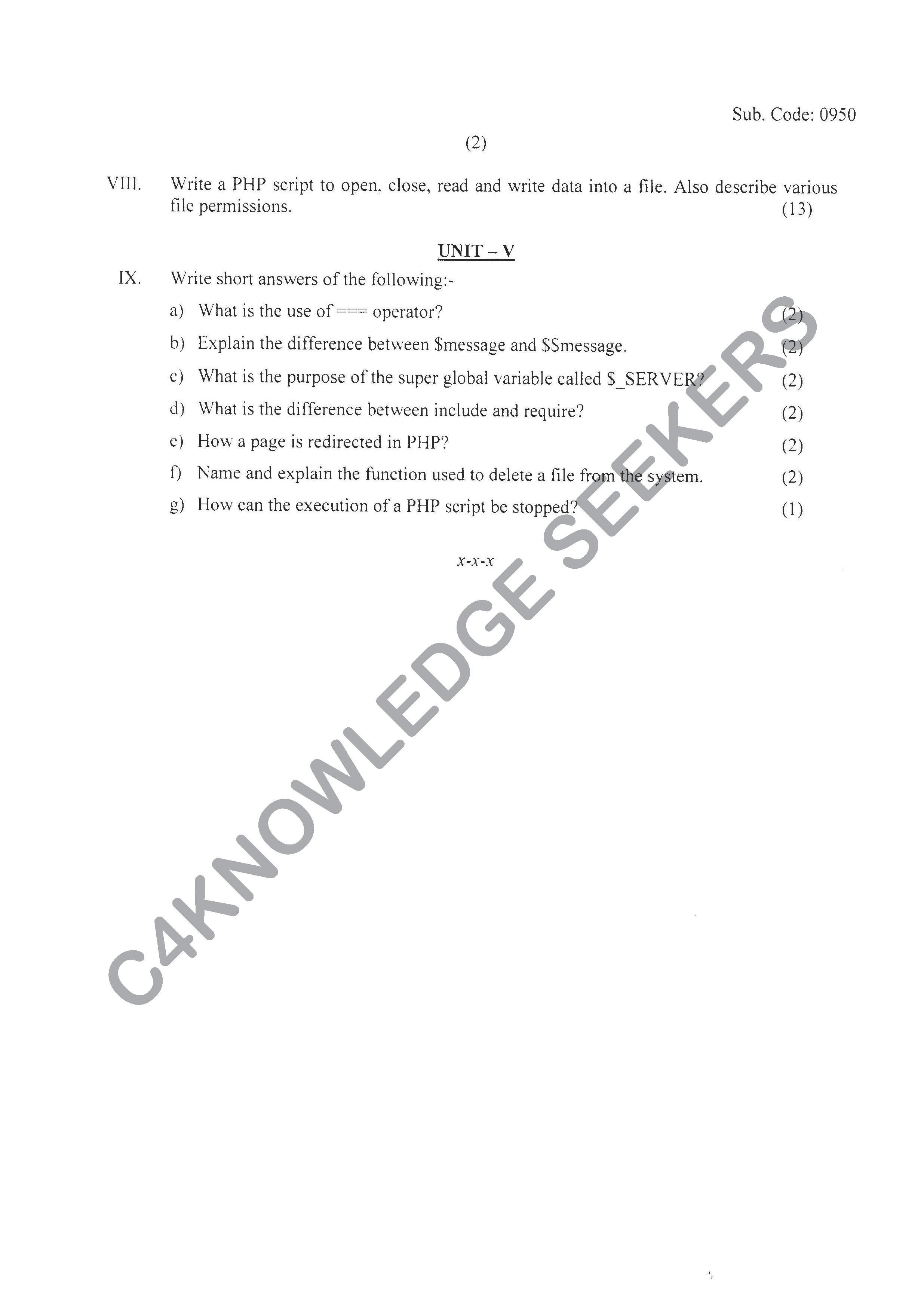 Question Paper 2020