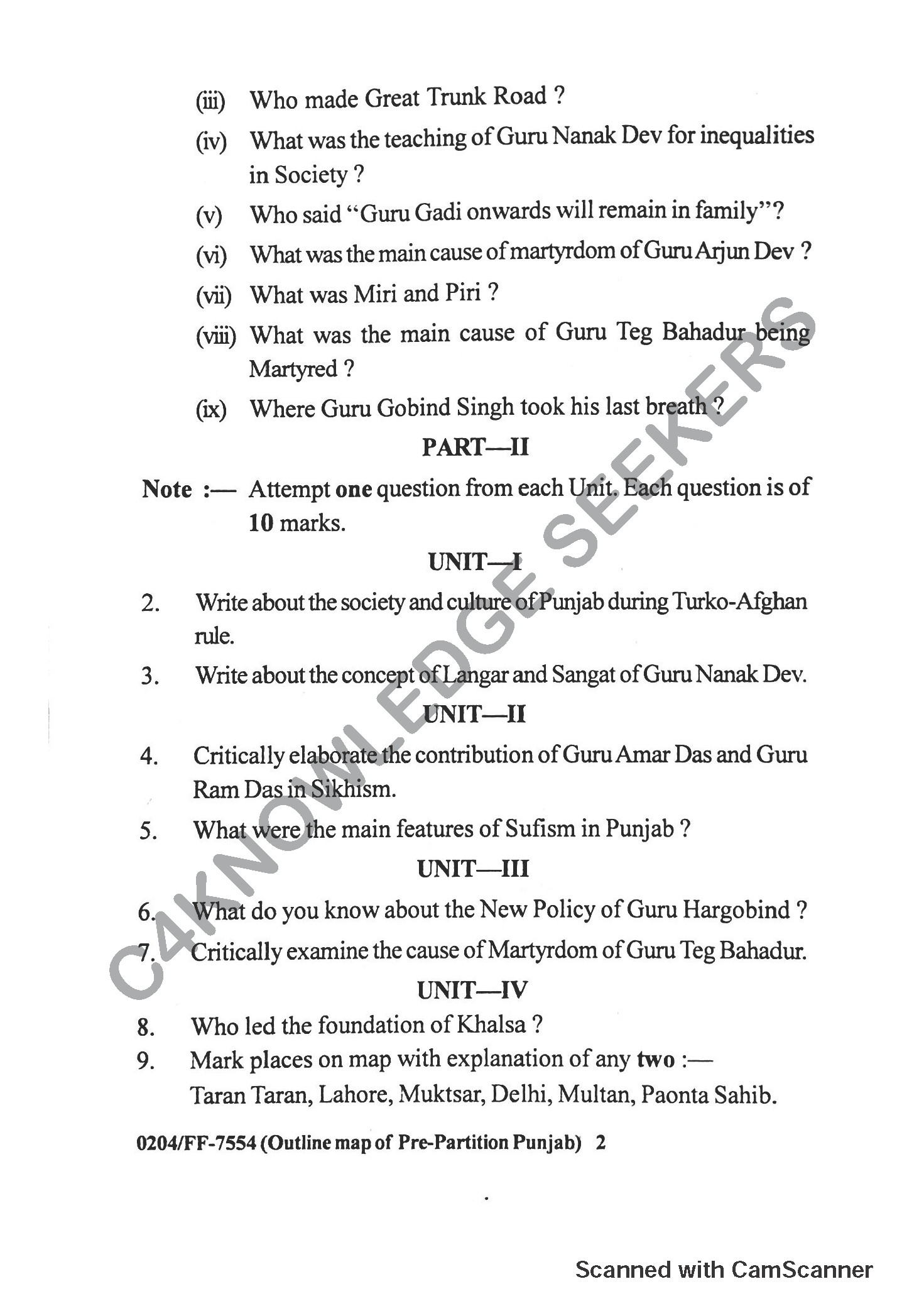 Question Paper 2019