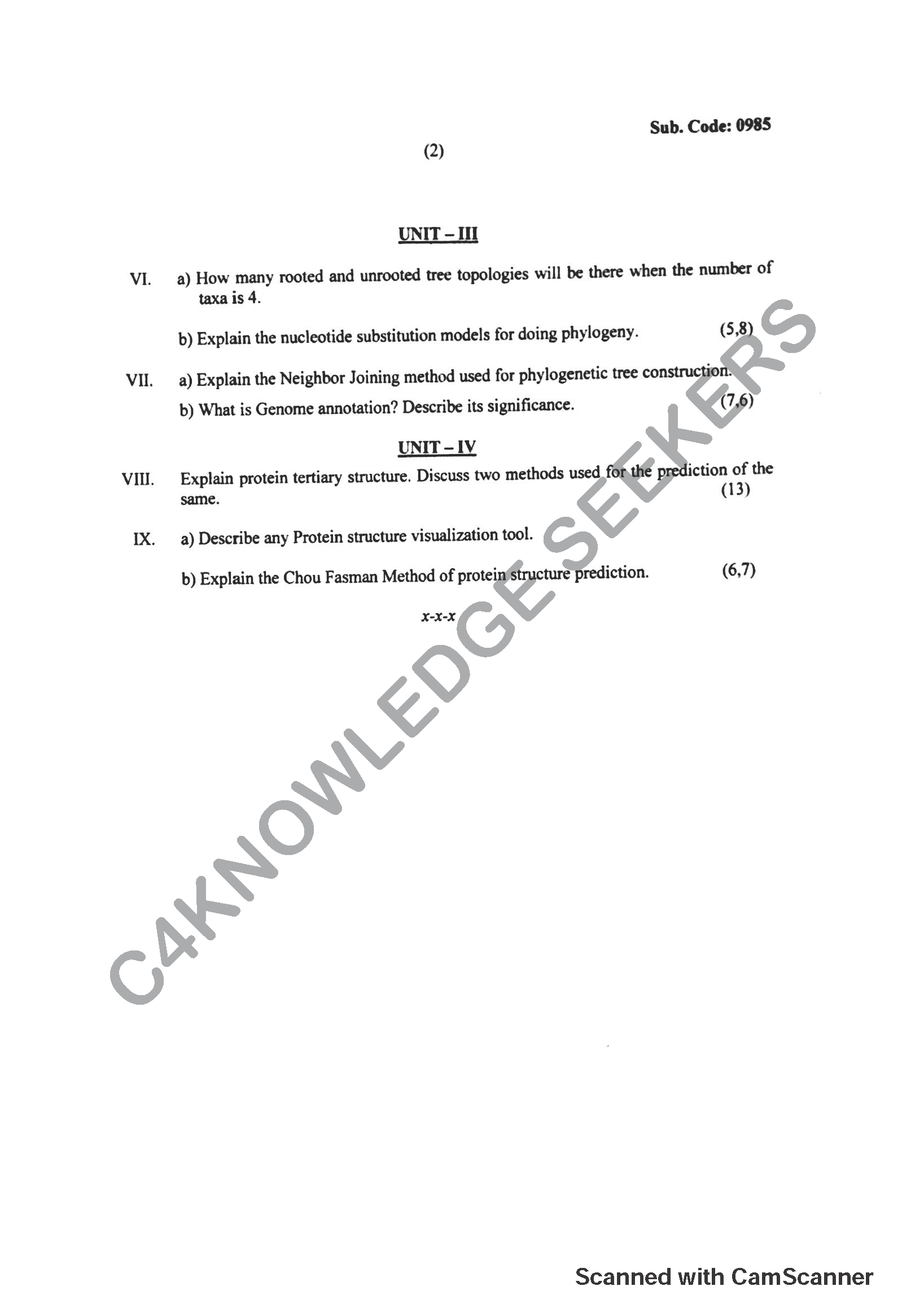Question Paper 2019