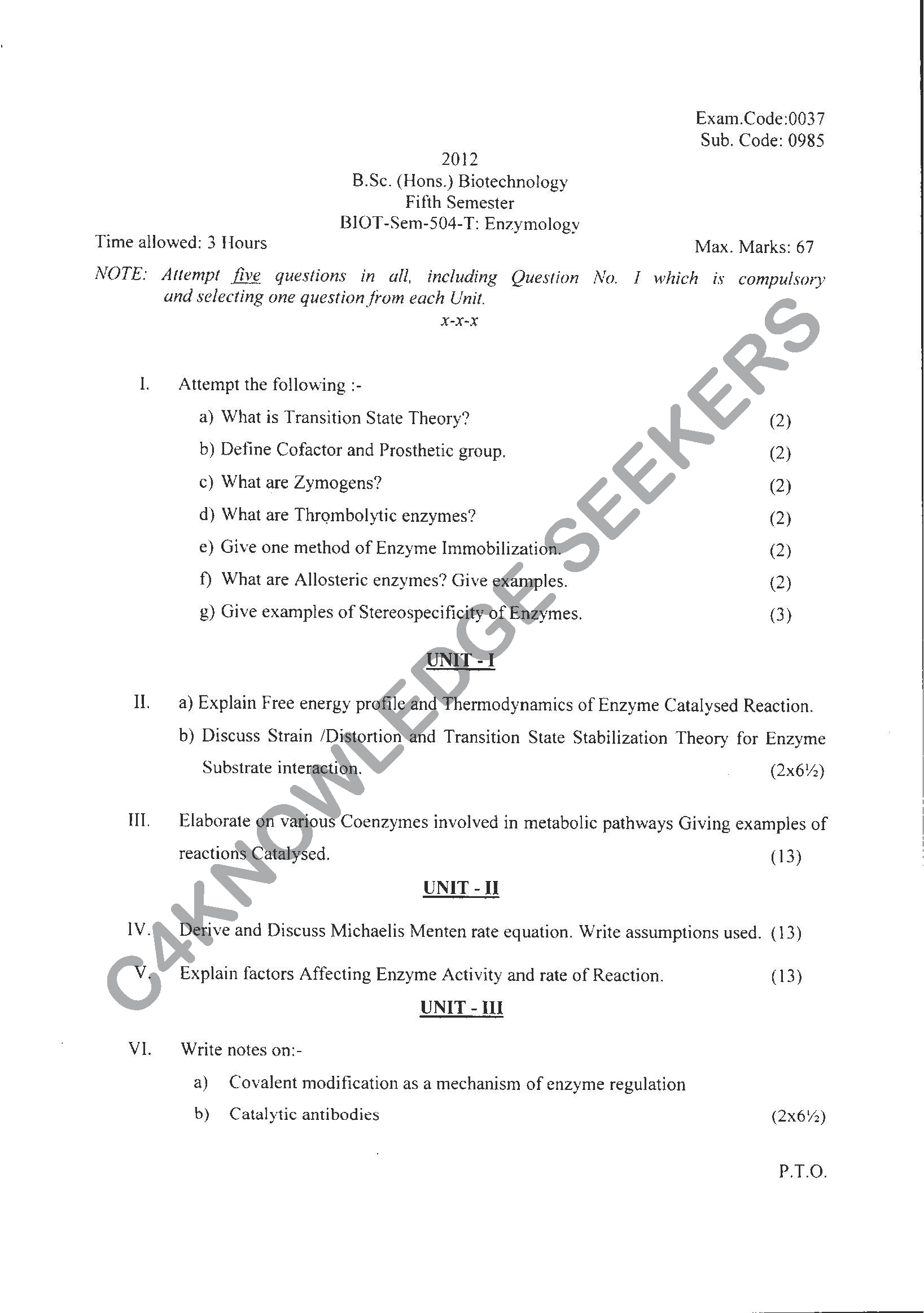 Question Paper 2021