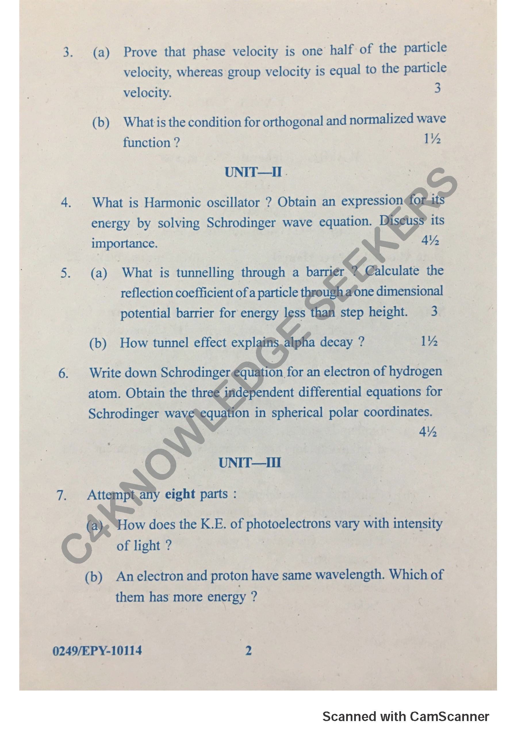 Question Paper 2018