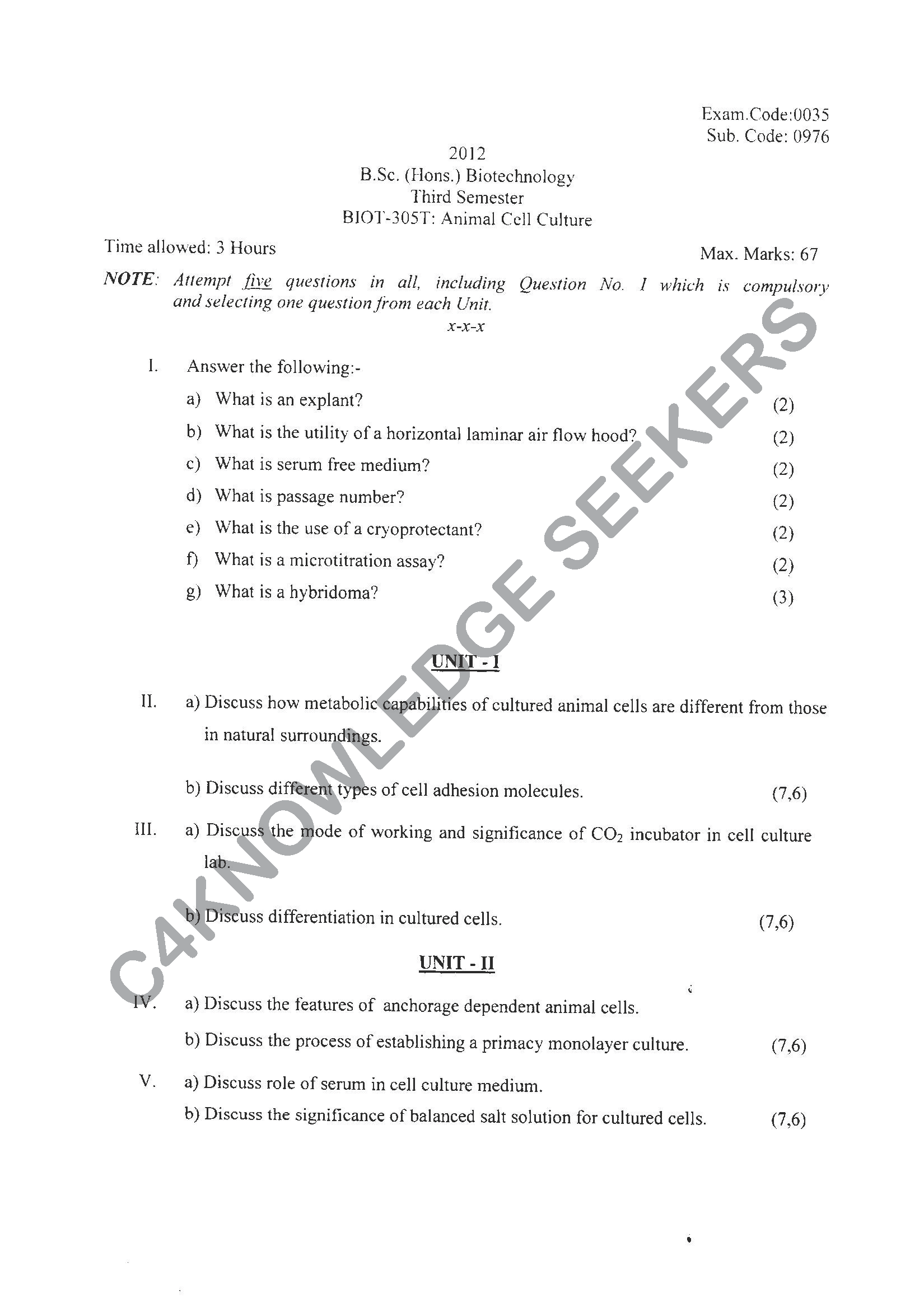 Question Paper 2021