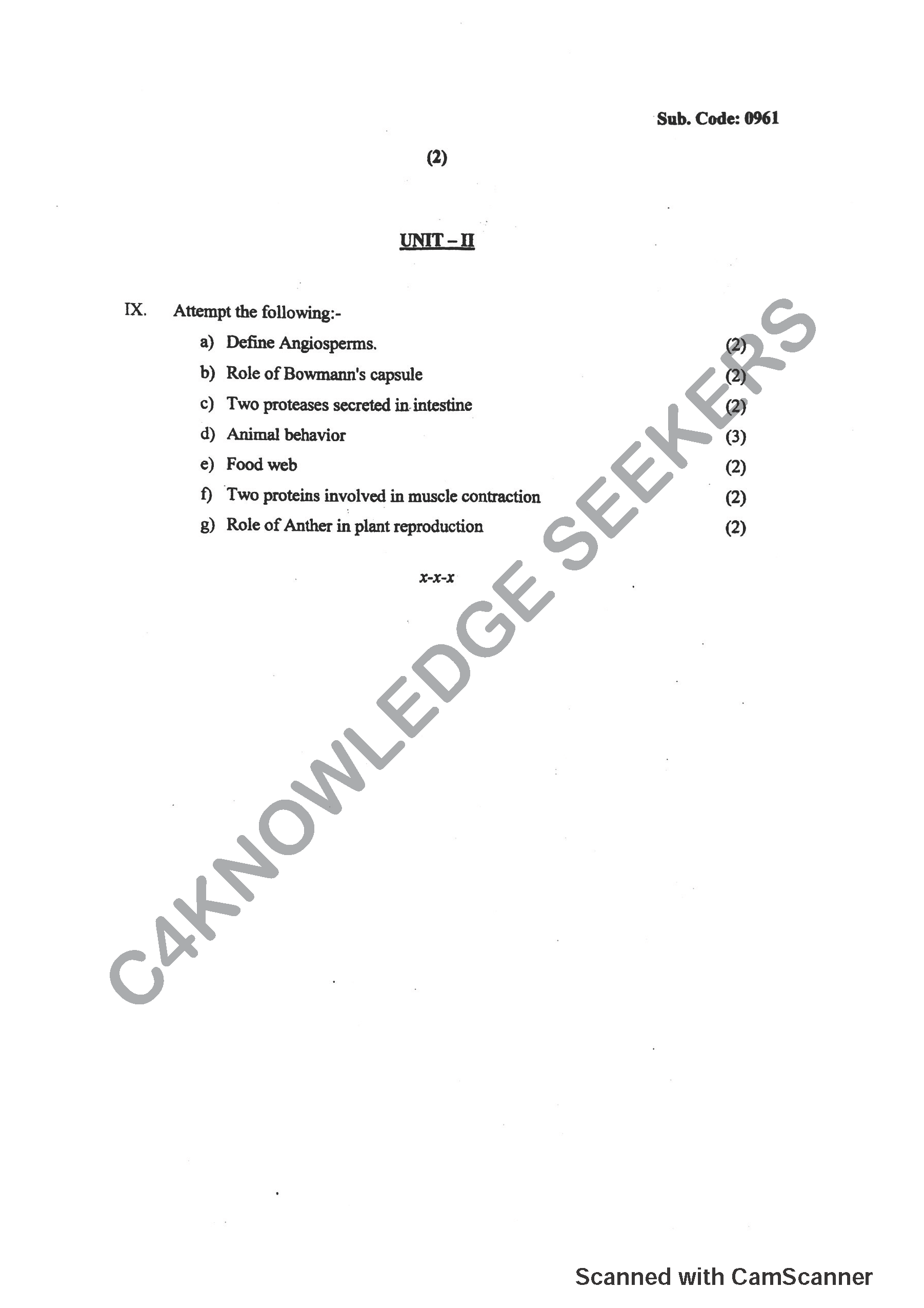 Question Paper 2018