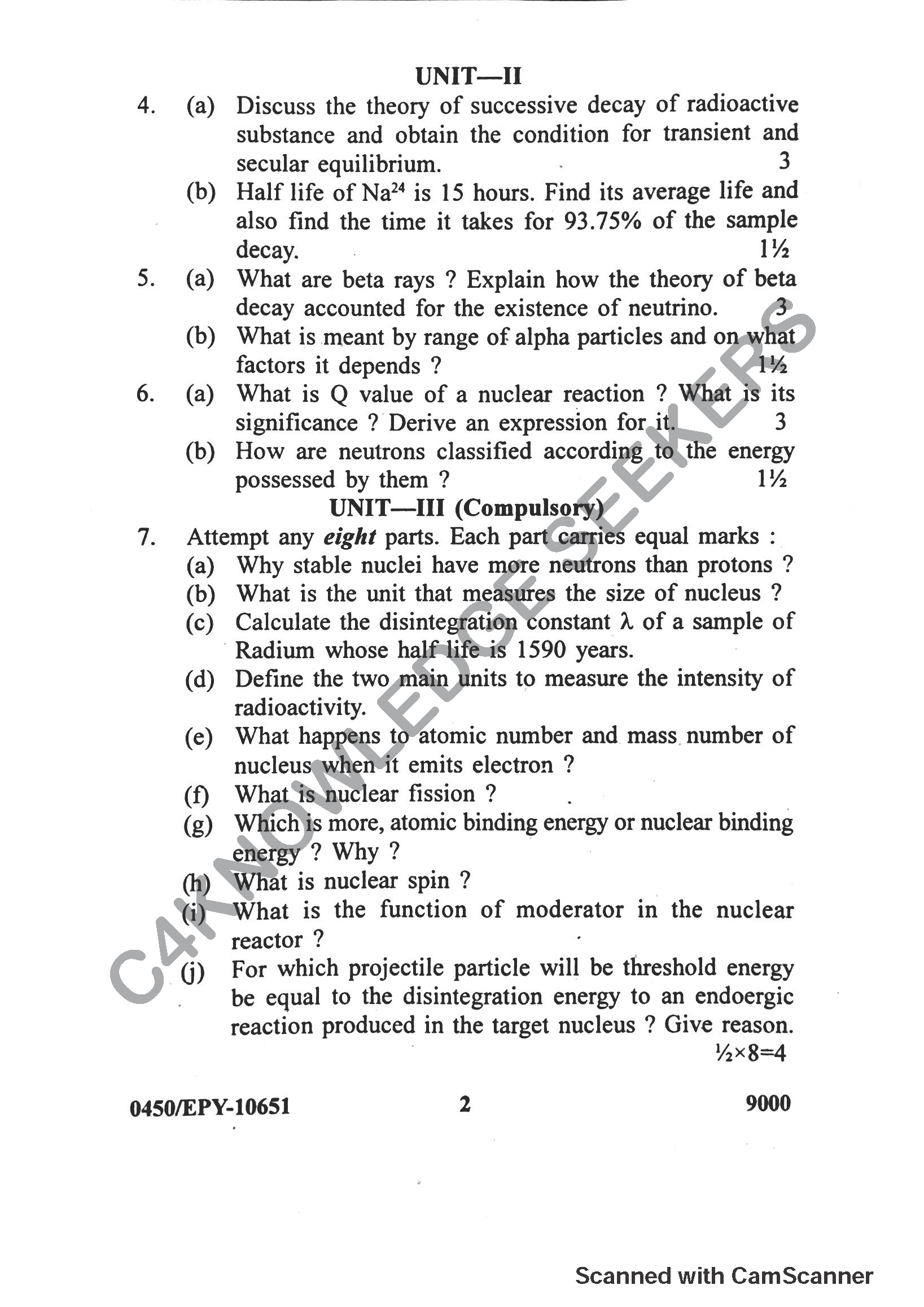 Question Paper 2018