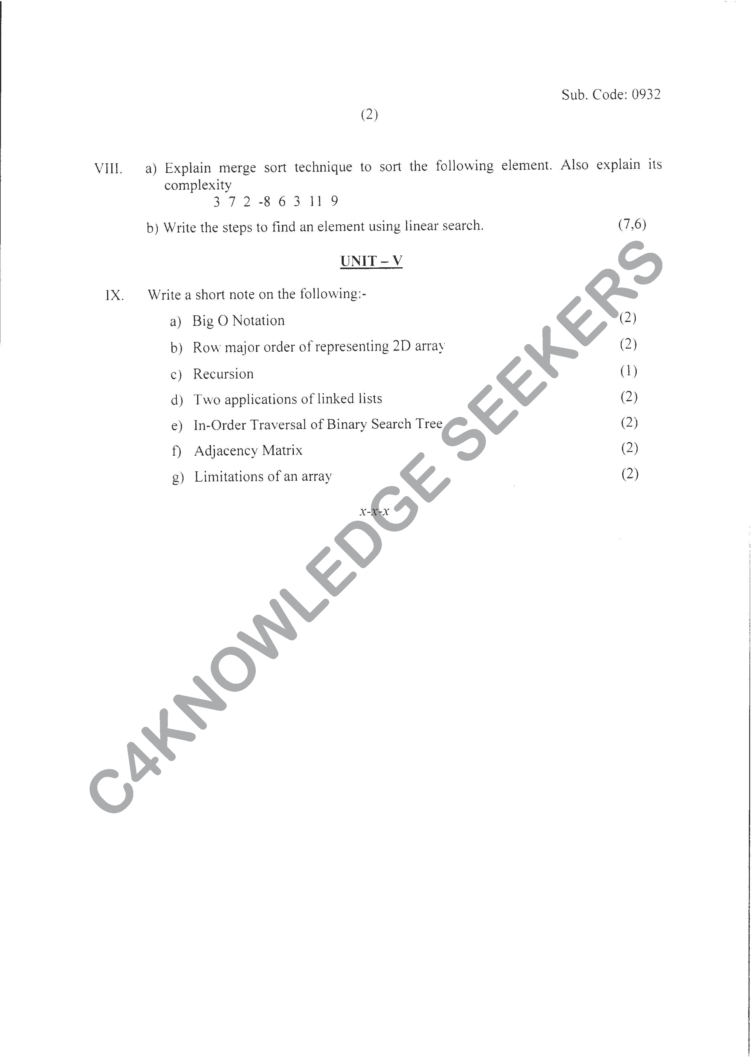 Question Paper 2020