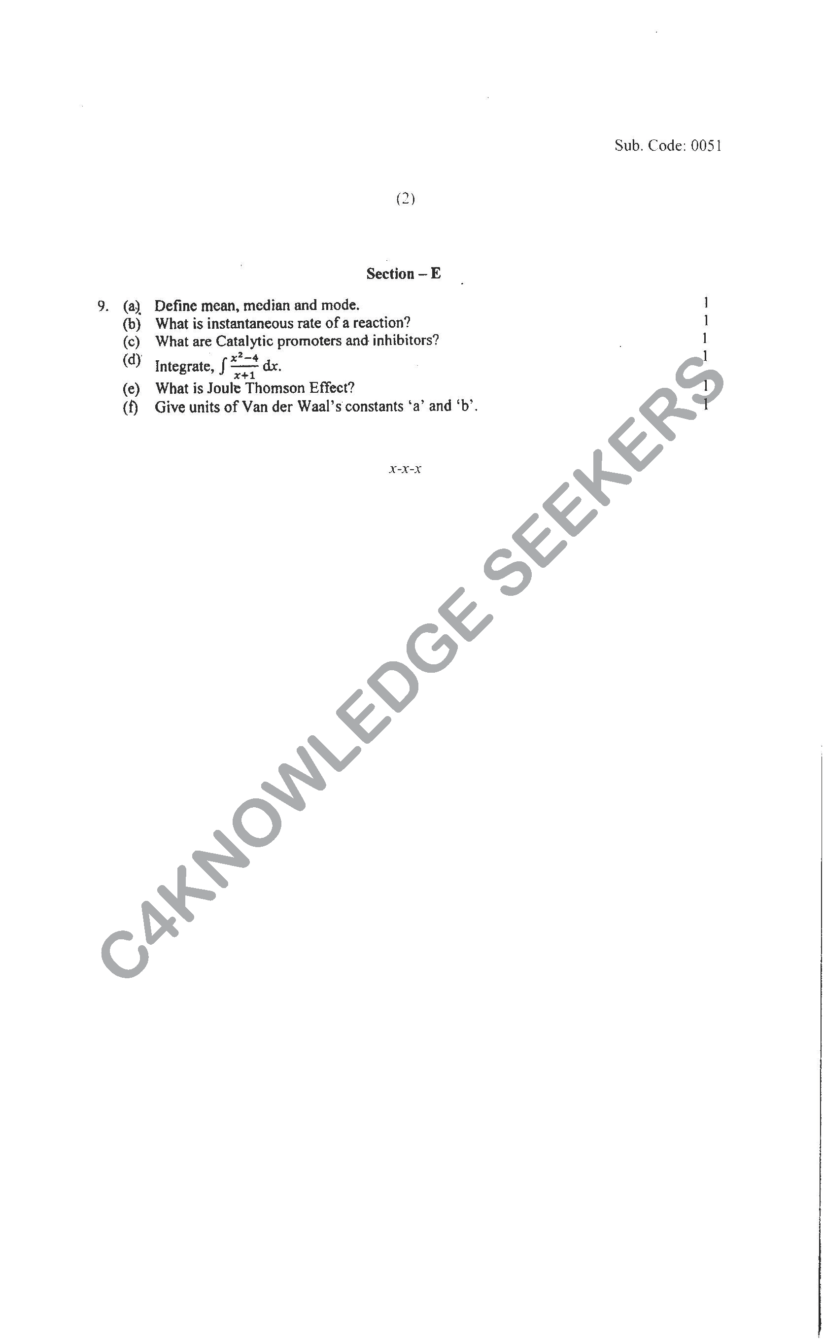 Question Paper 2021