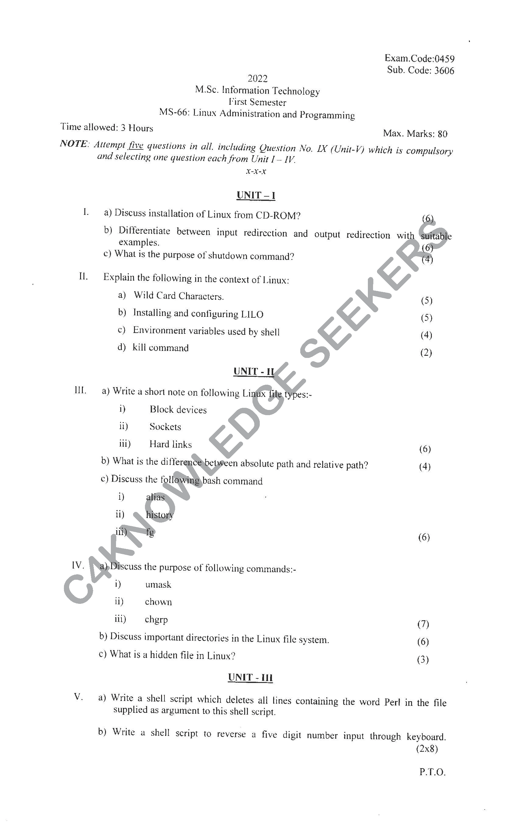 Question Paper 2021