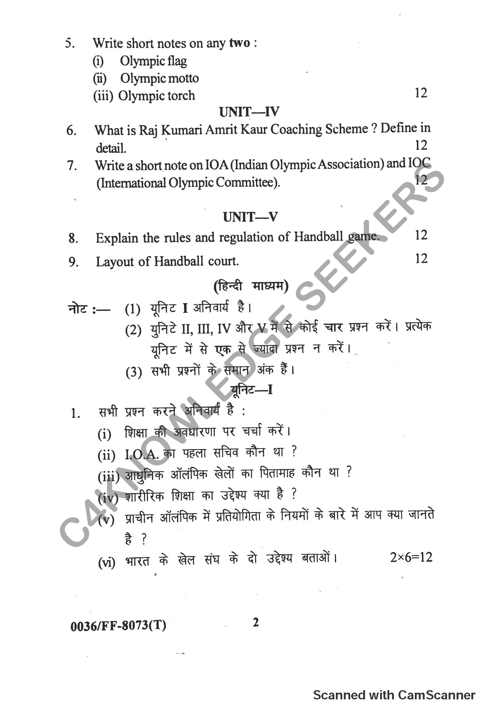 Question Paper 2019