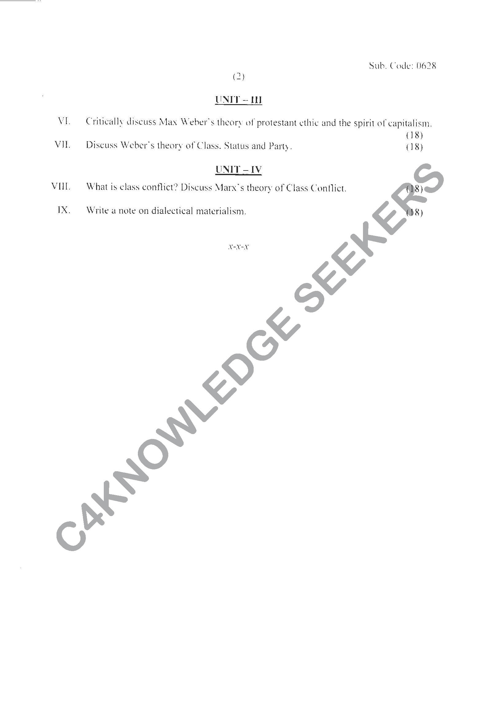 Question Paper 2021