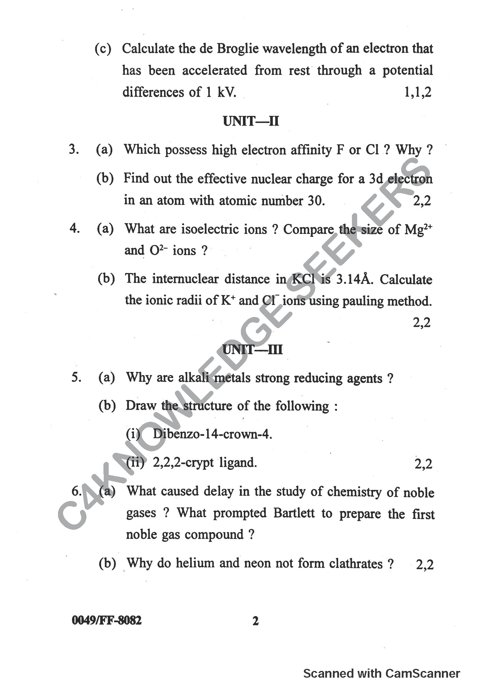Question Paper 2019