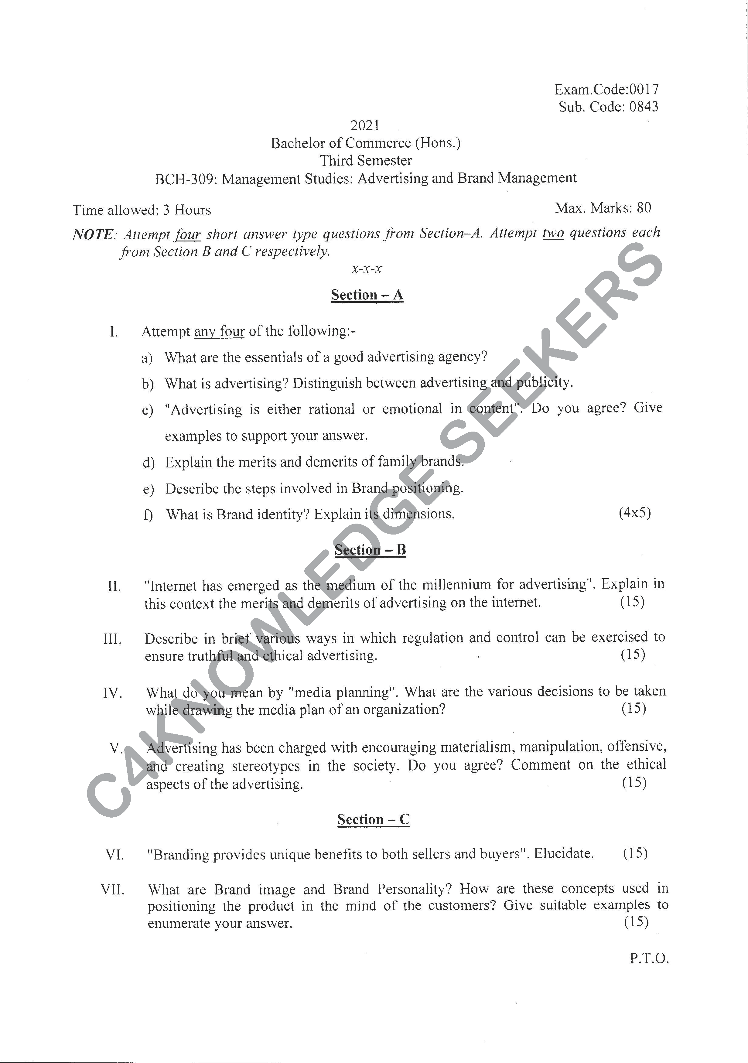 Question Paper 2020