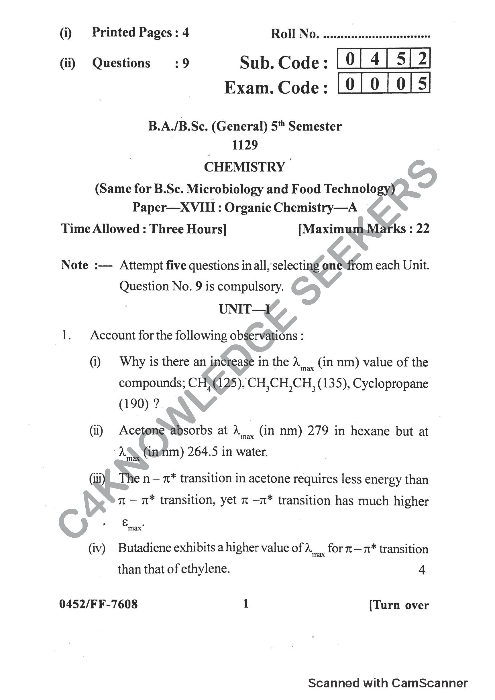 Question Paper 2019
