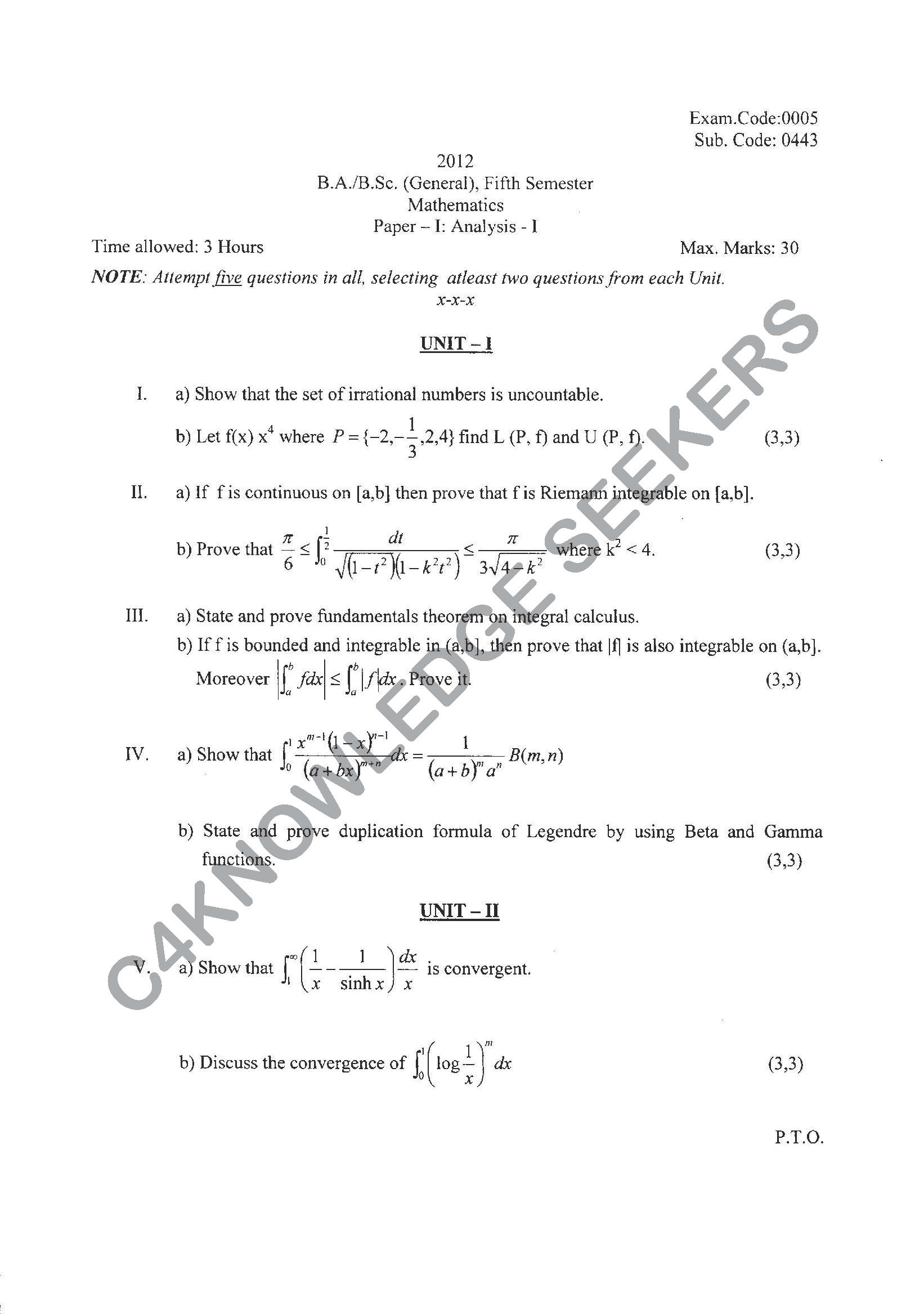Question Paper 2021