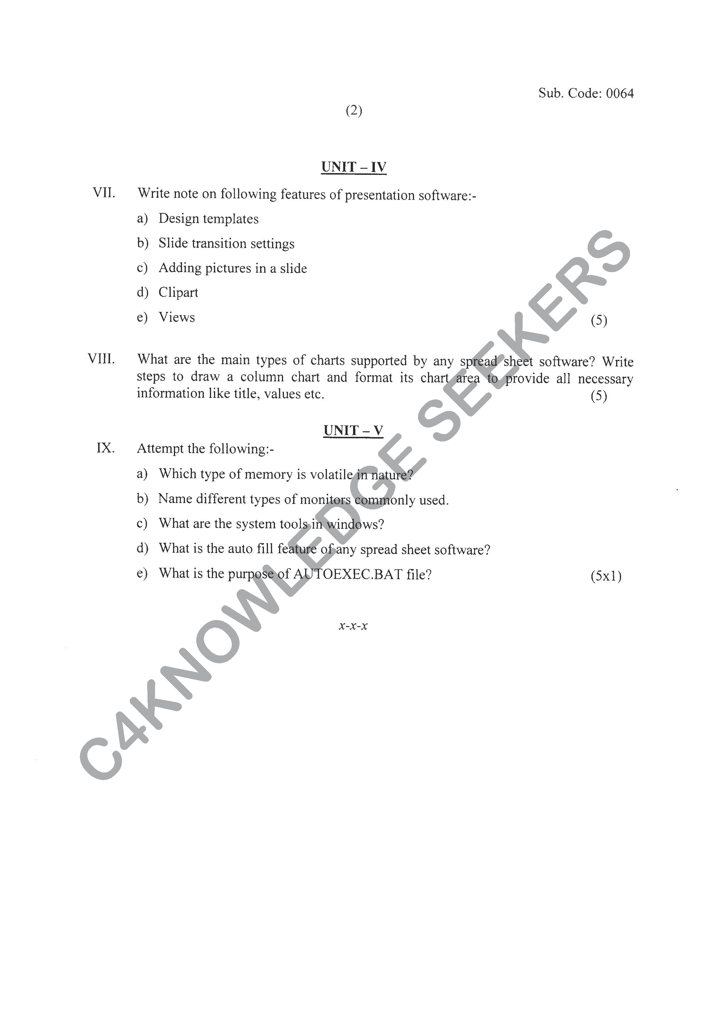 Question Paper 2020