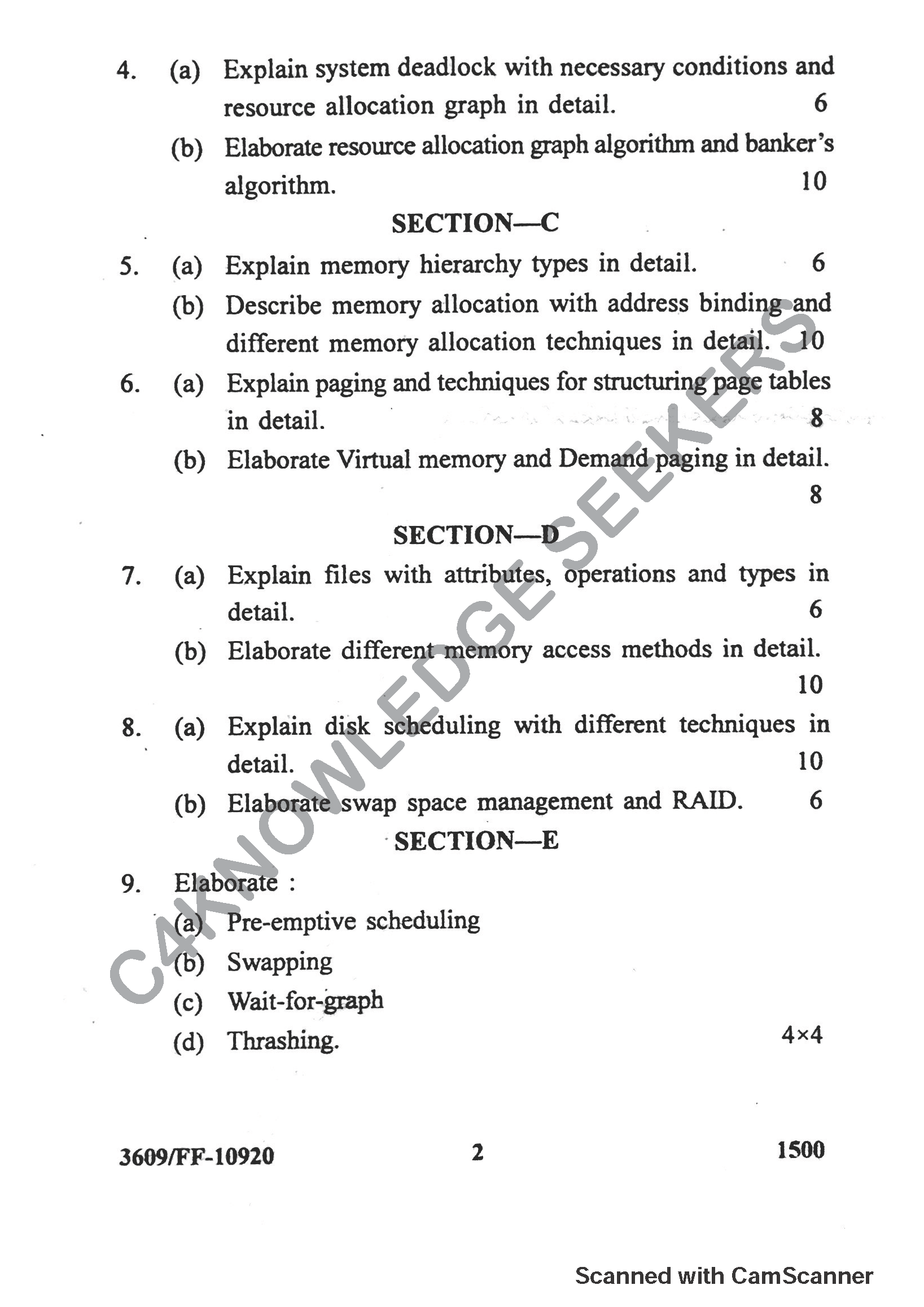 Question Paper 2019