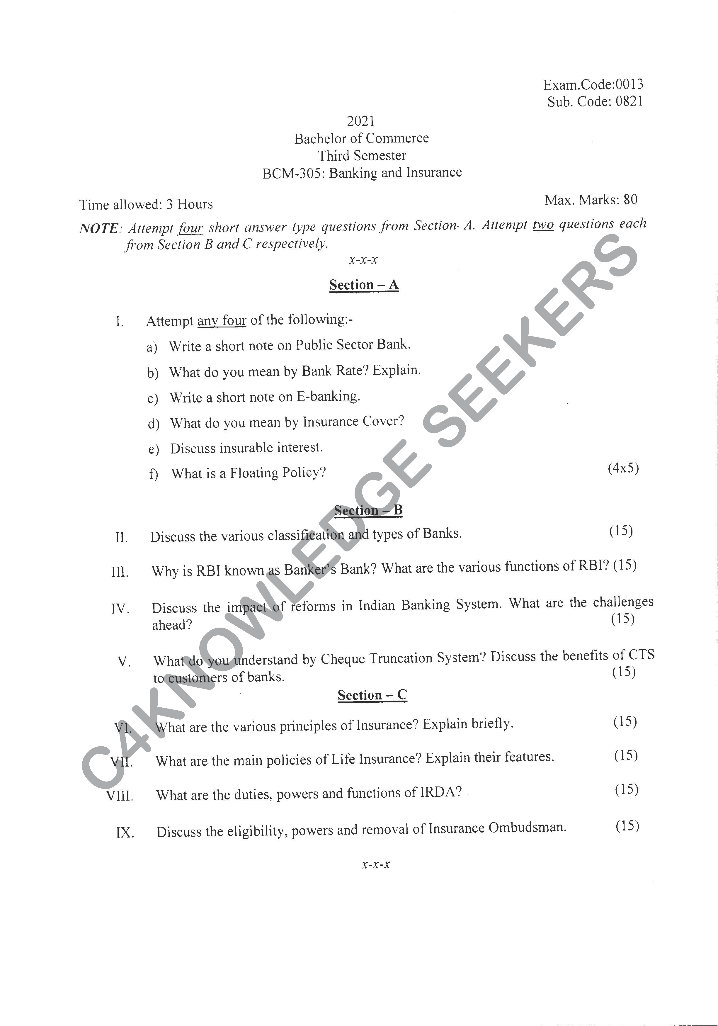 Question Paper 2020