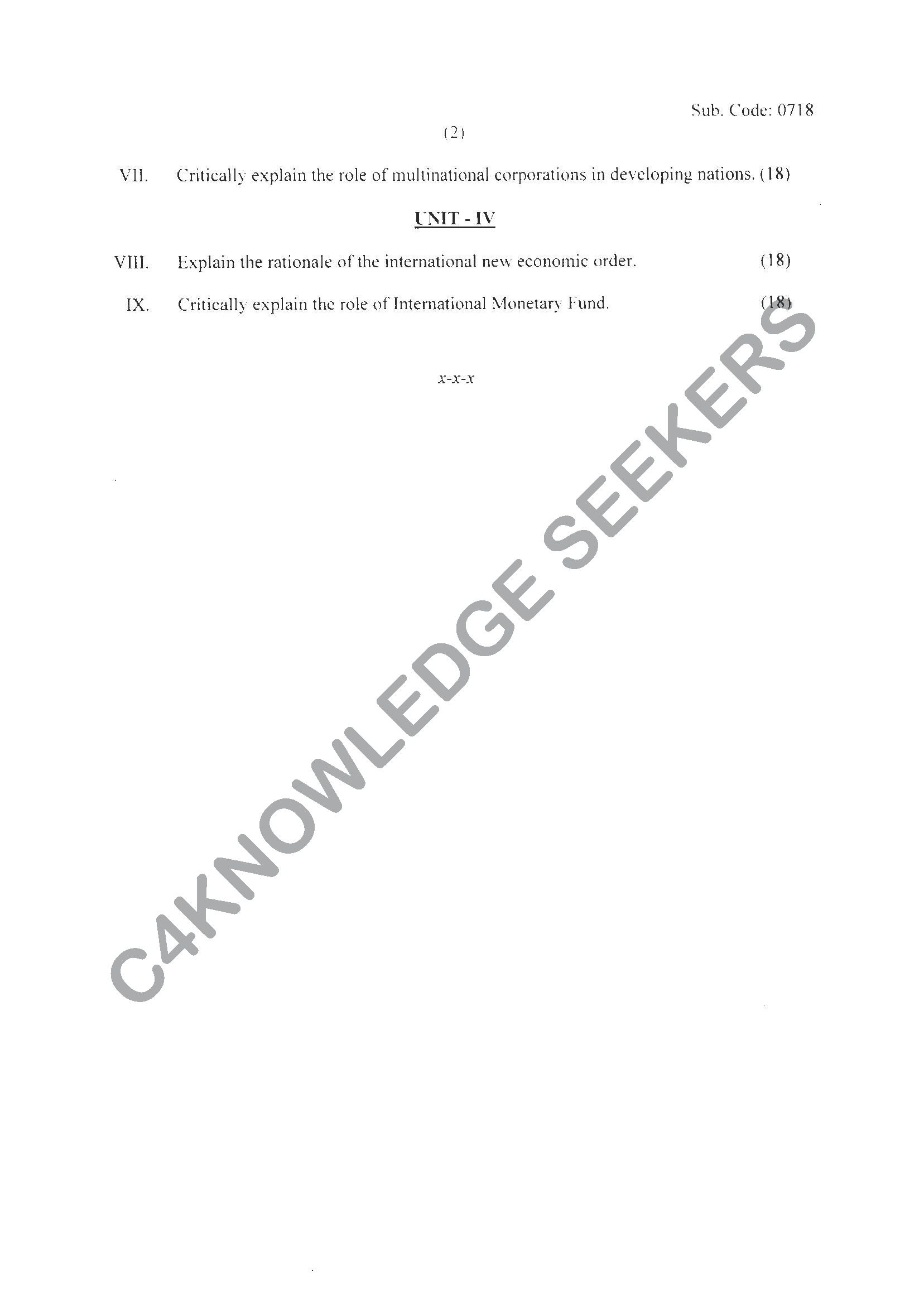 Question Paper 2021