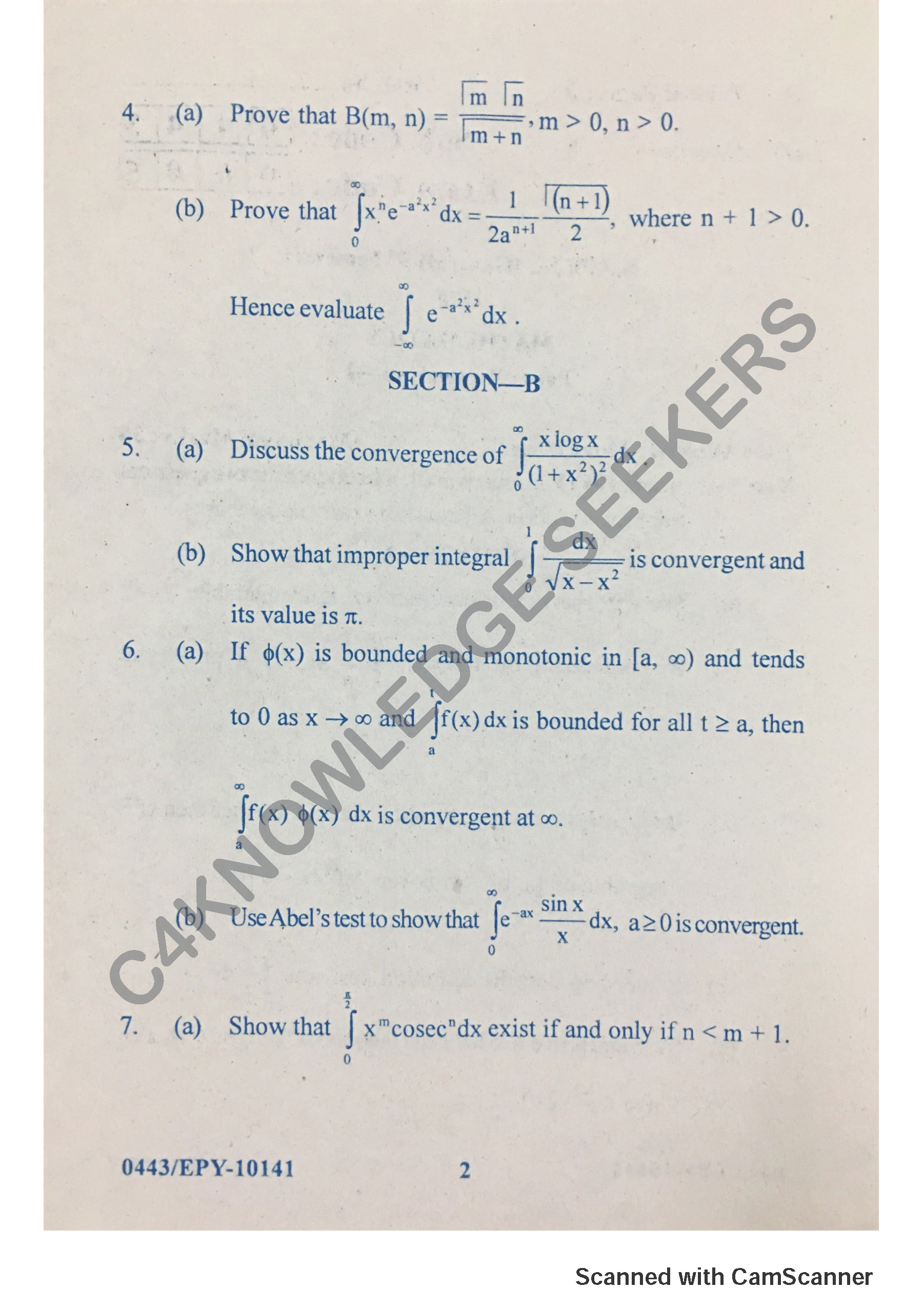 Question Paper 2018