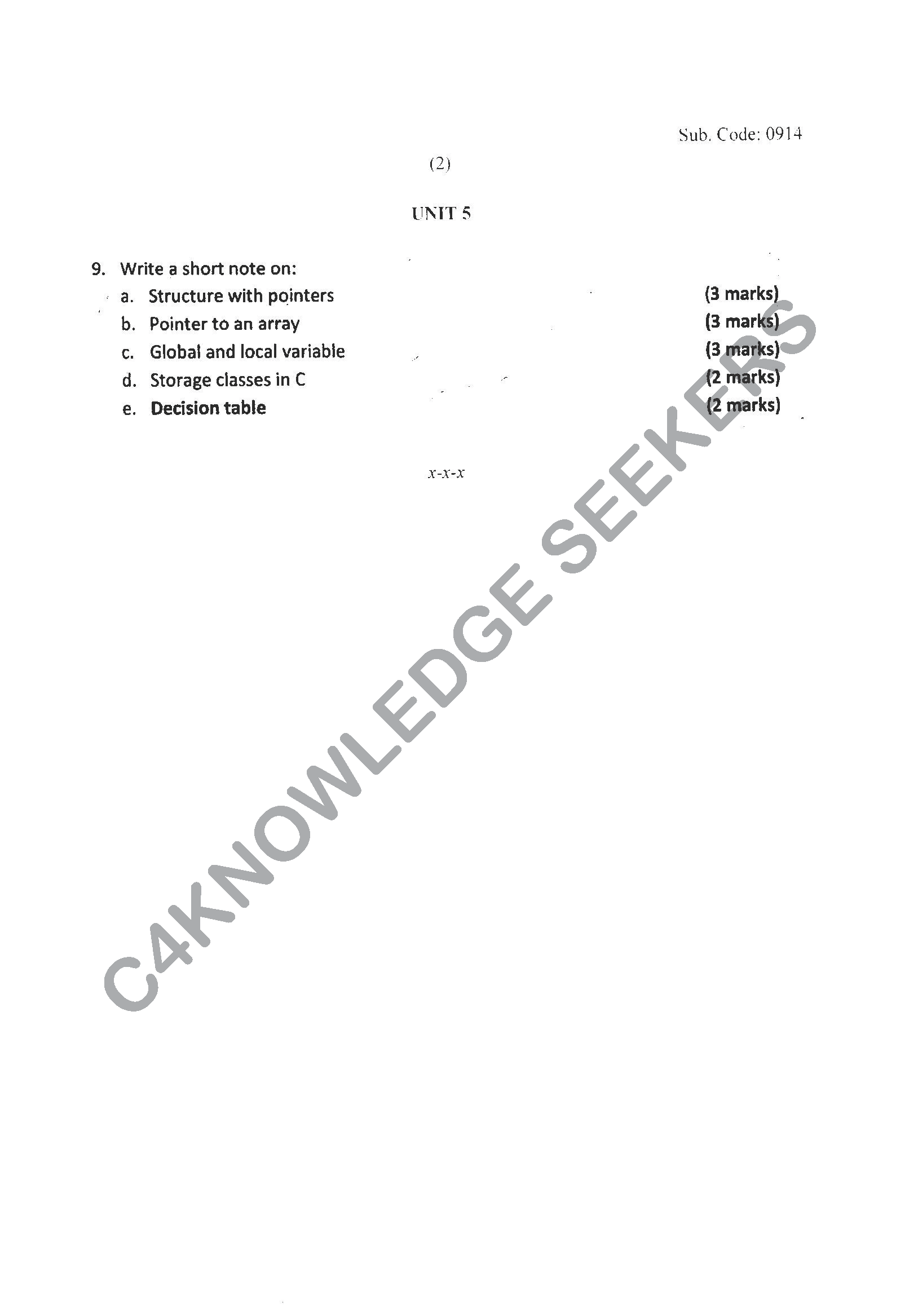 Question Paper 2021