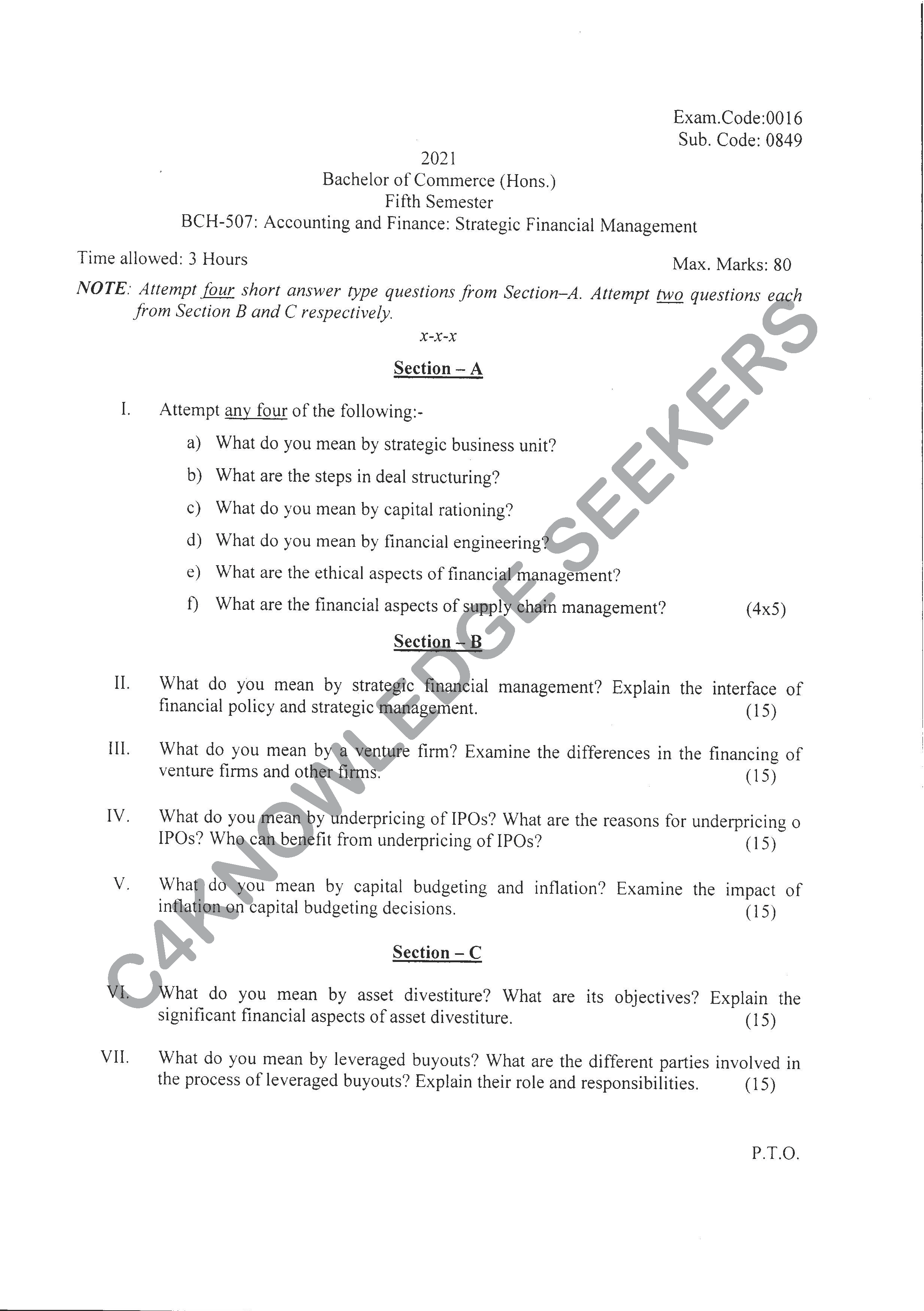 Question Paper 2020