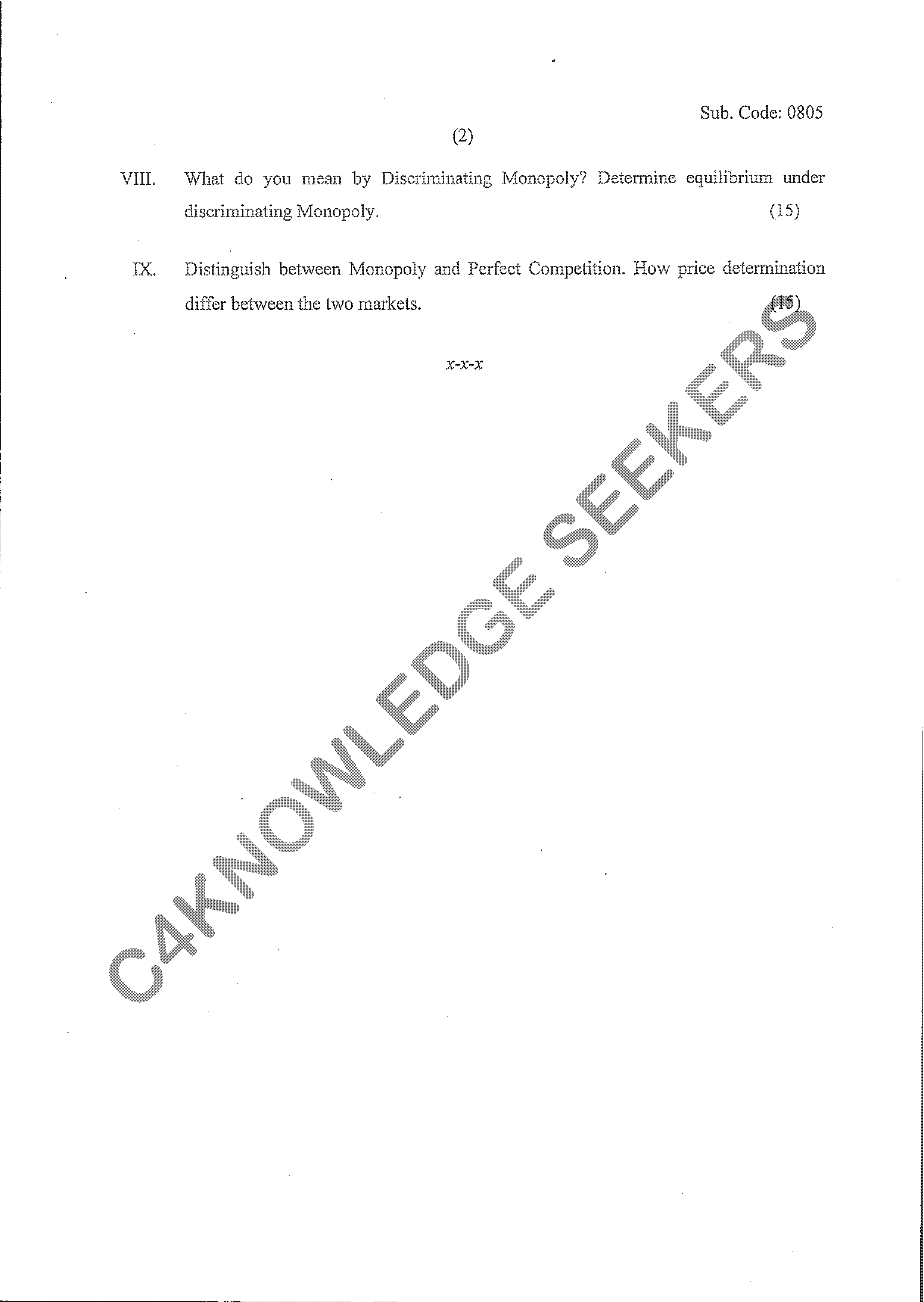 Question Paper 2020