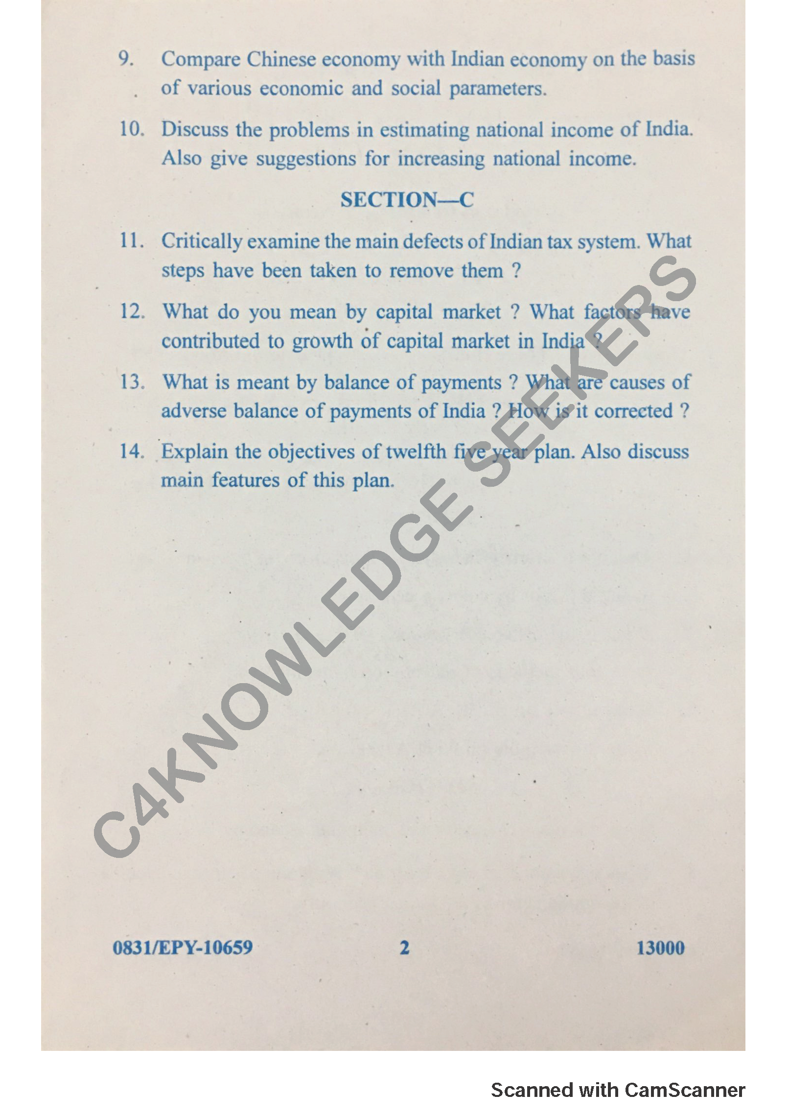 Question Paper 2018