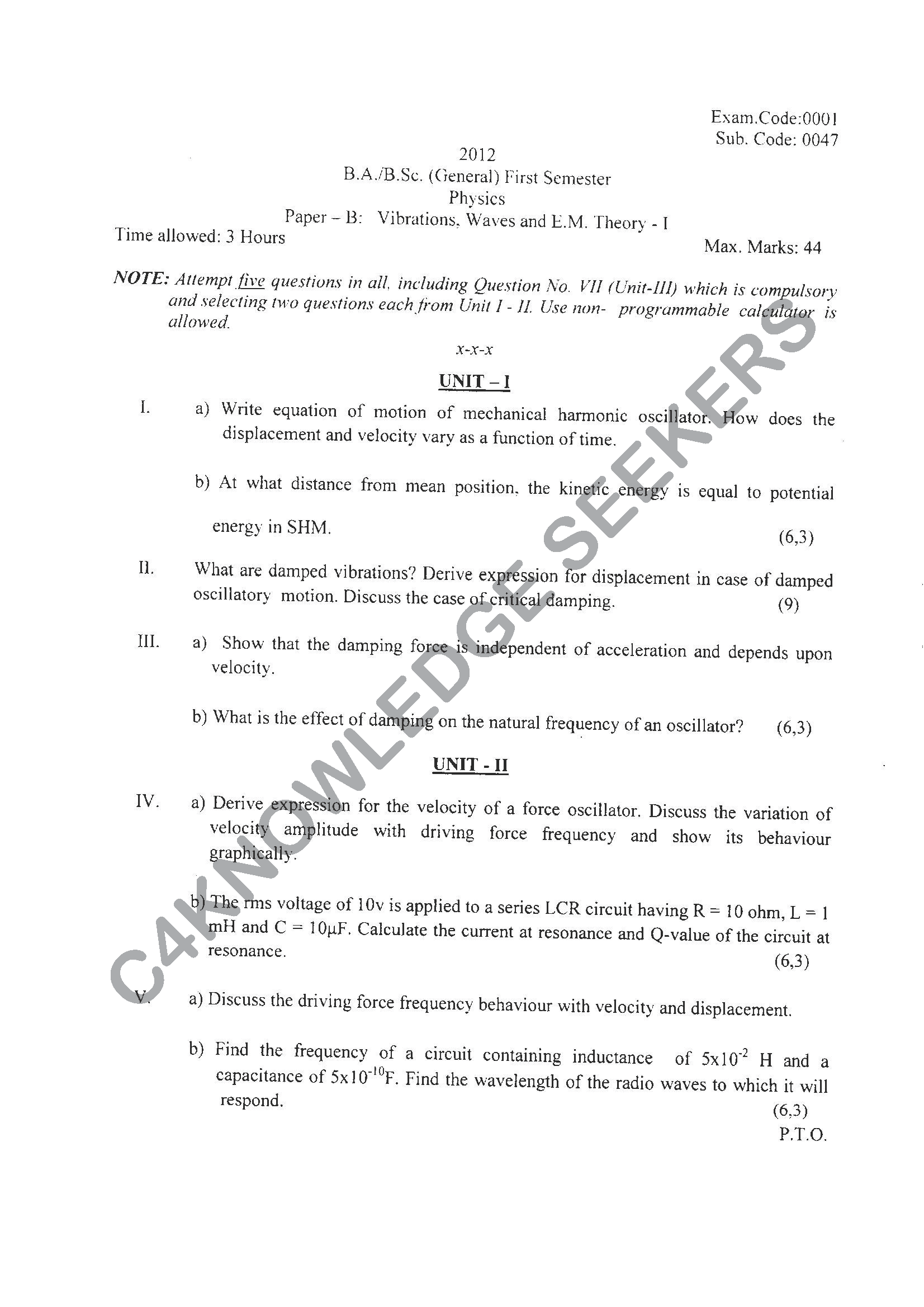 Question Paper 2021