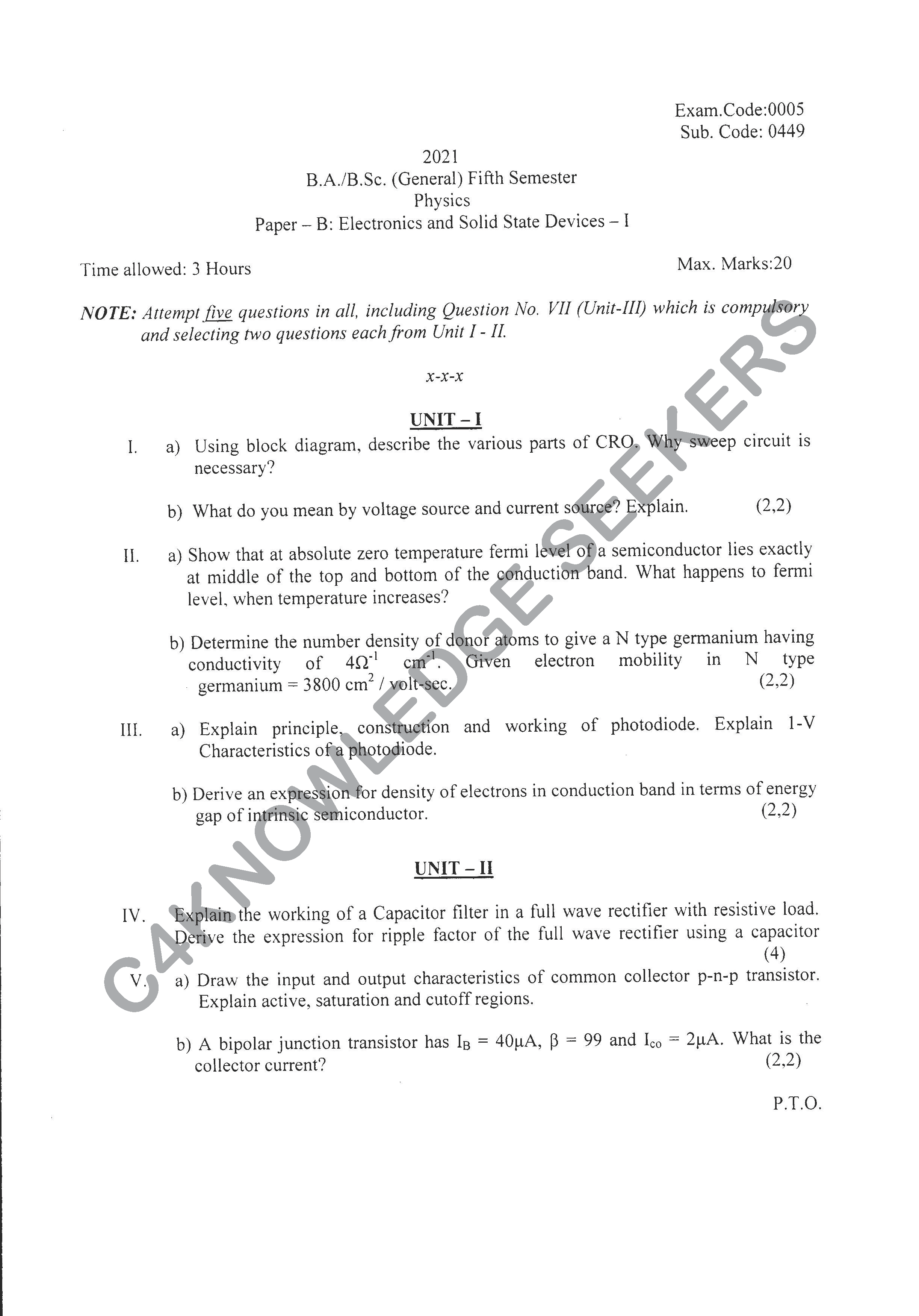 Question Paper 2020