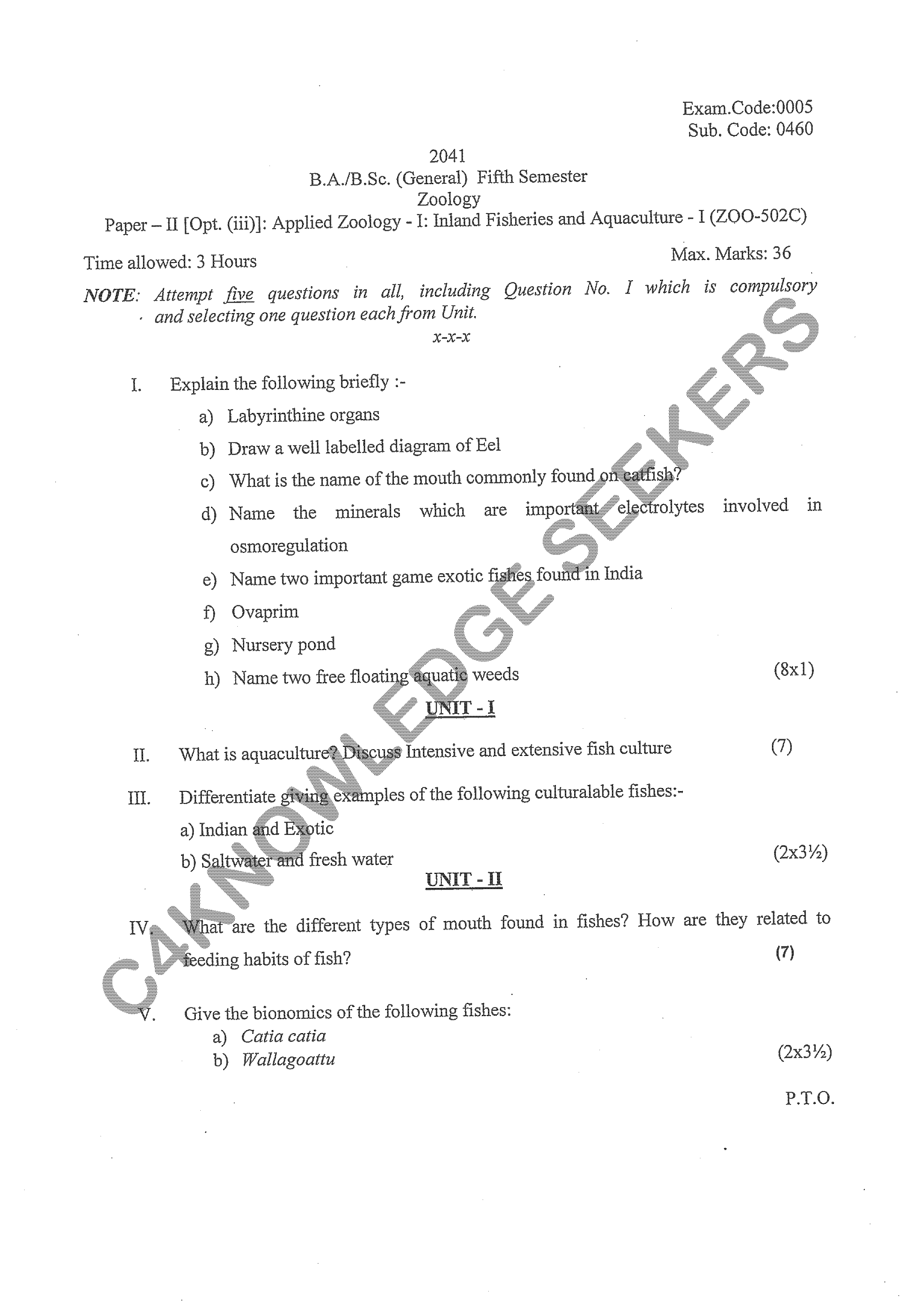 Question Paper 2020