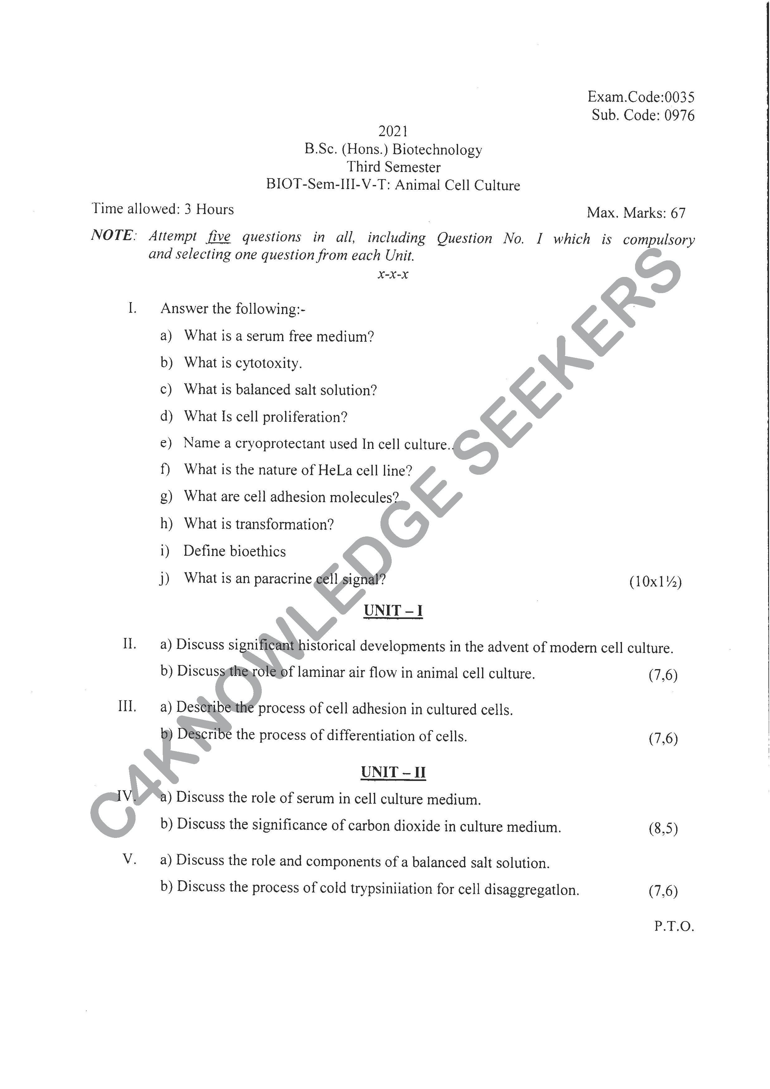 Question Paper 2020