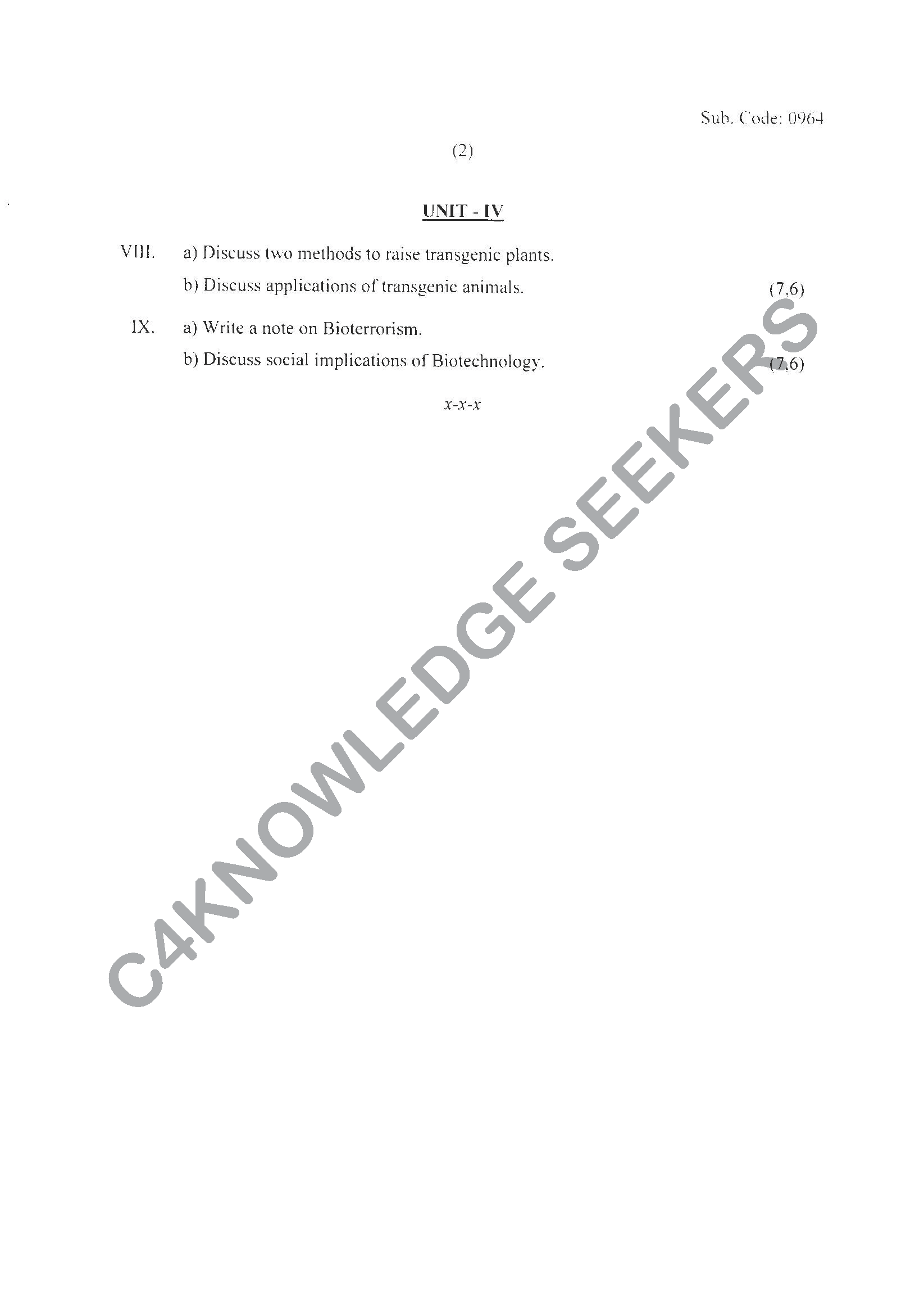 Question Paper 2021