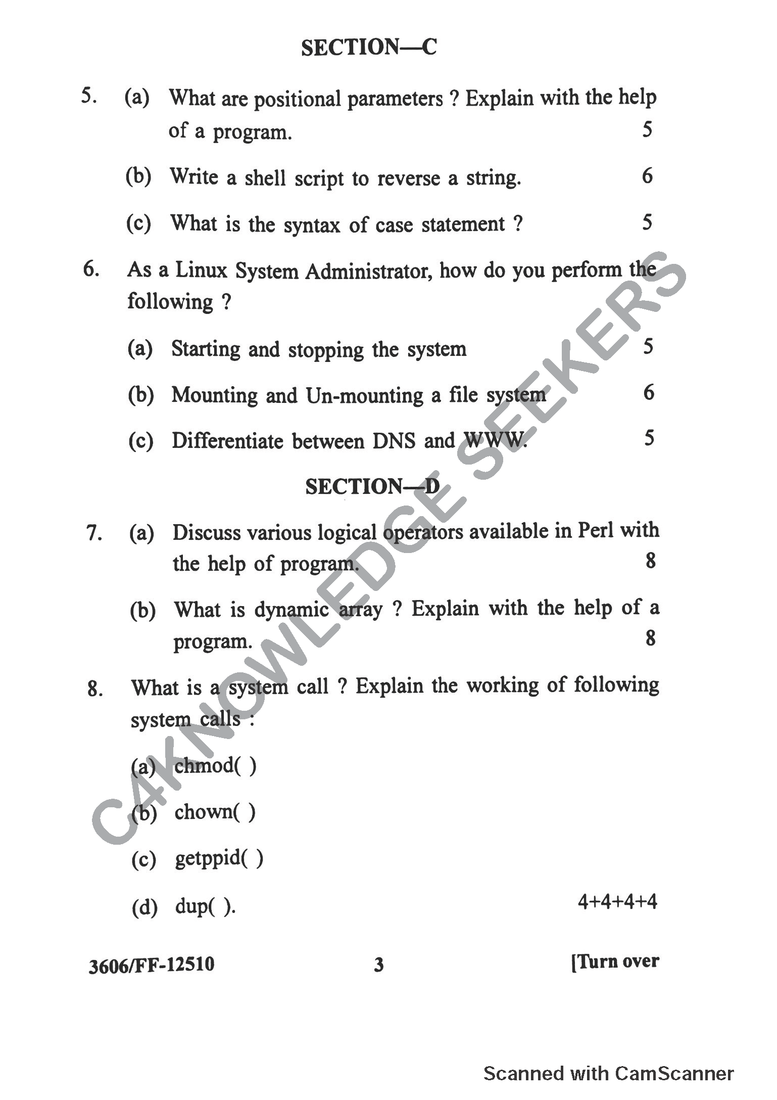 Question Paper 2019