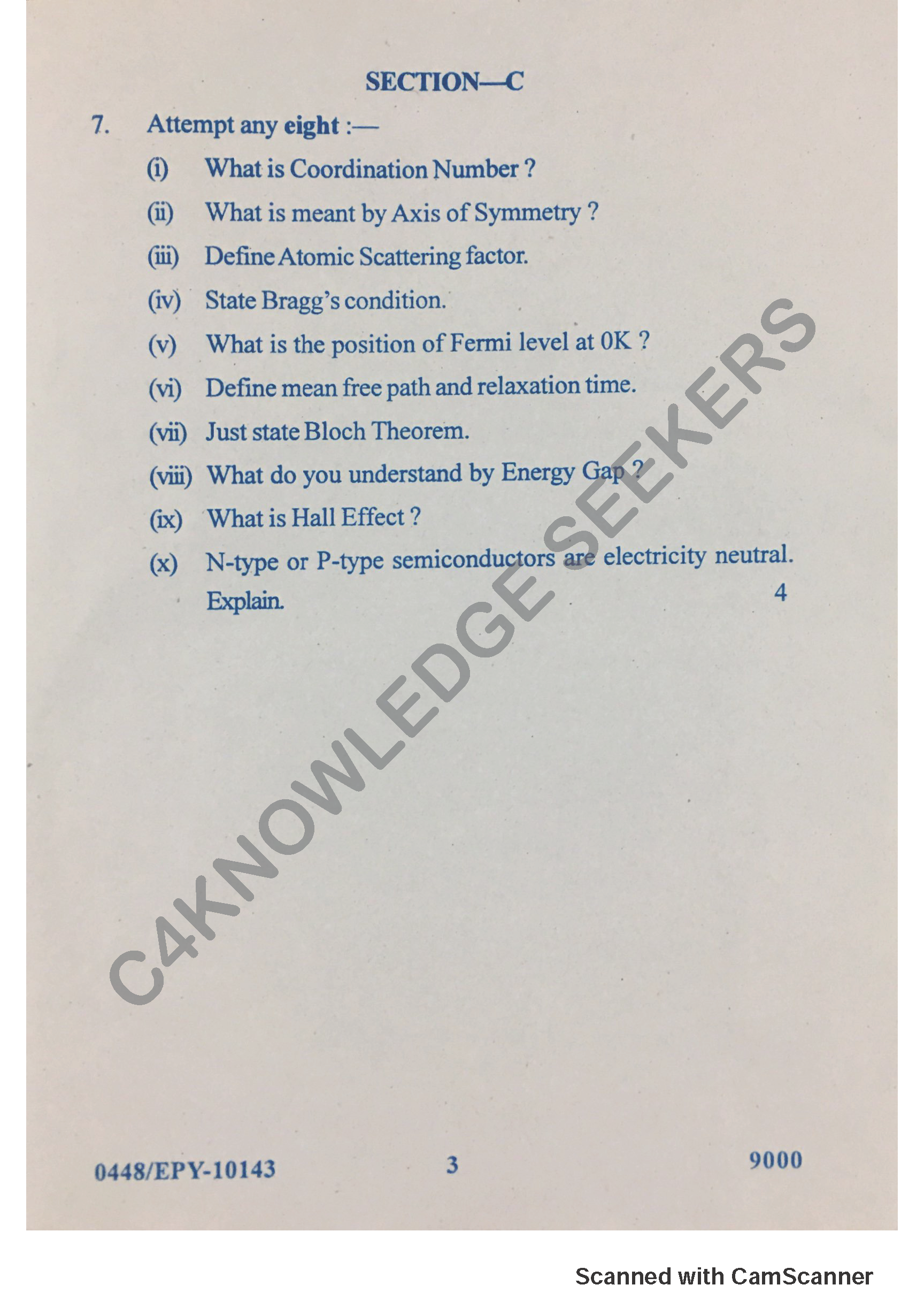 Question Paper 2018