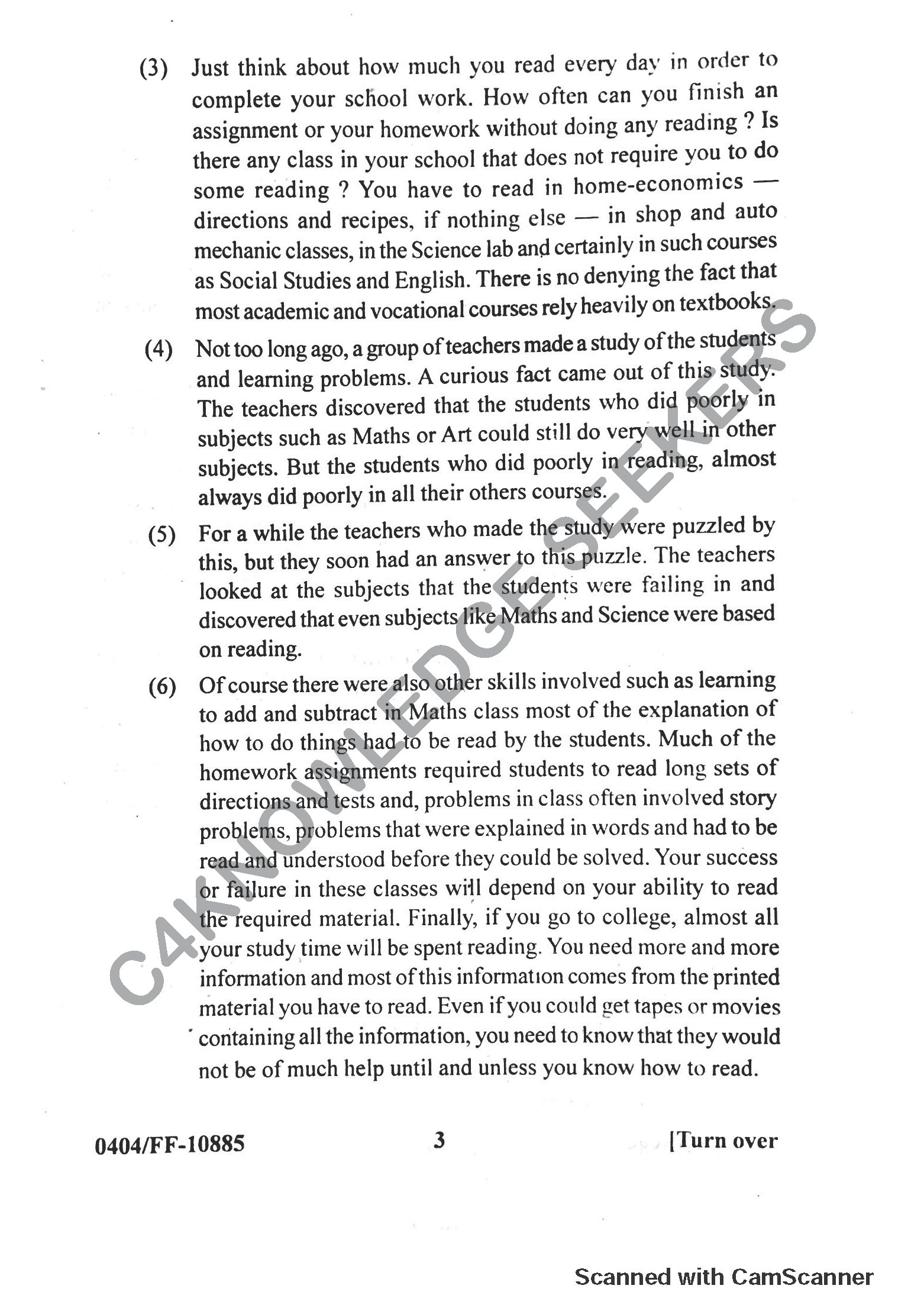 Question Paper 2019