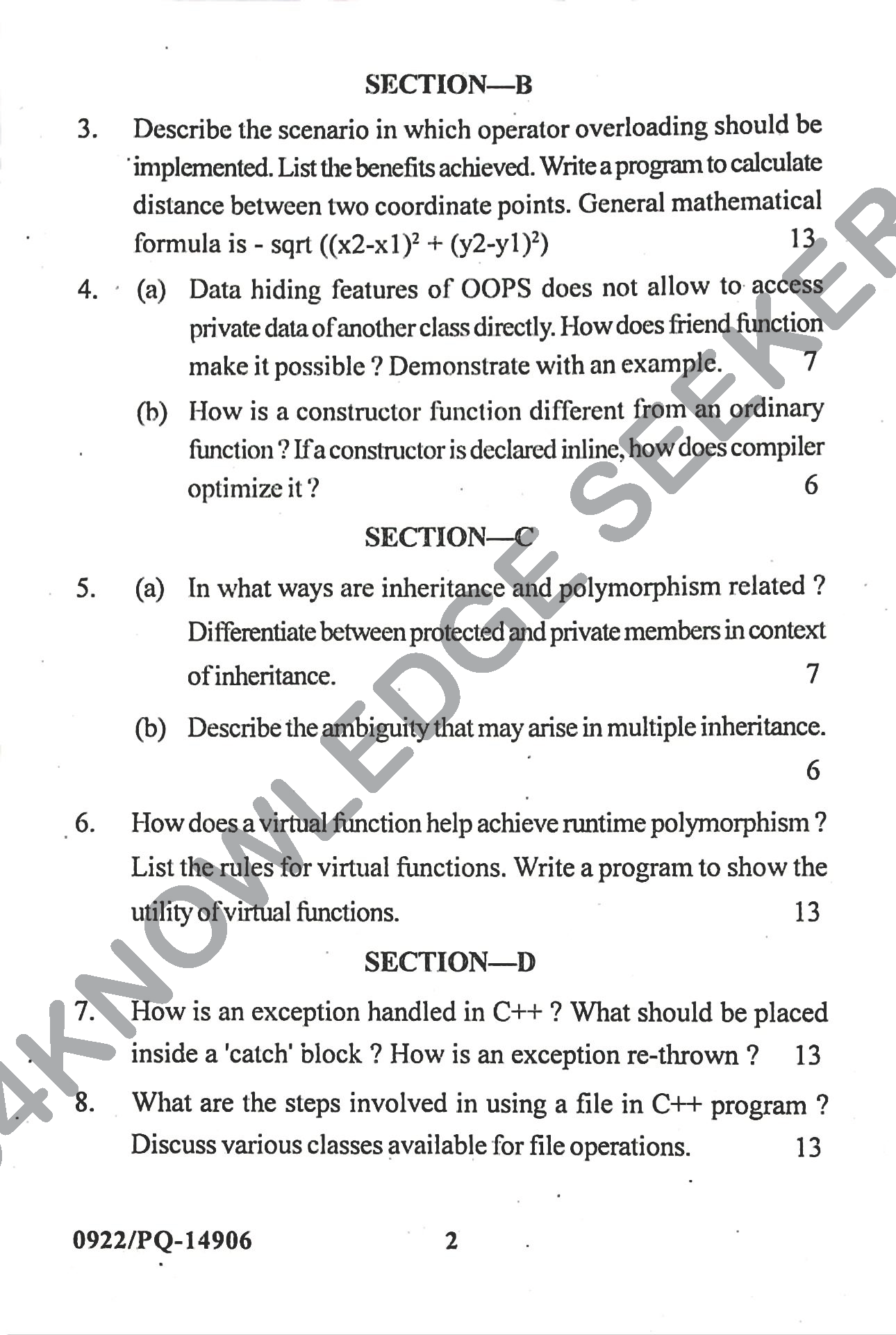 Question Paper 2022