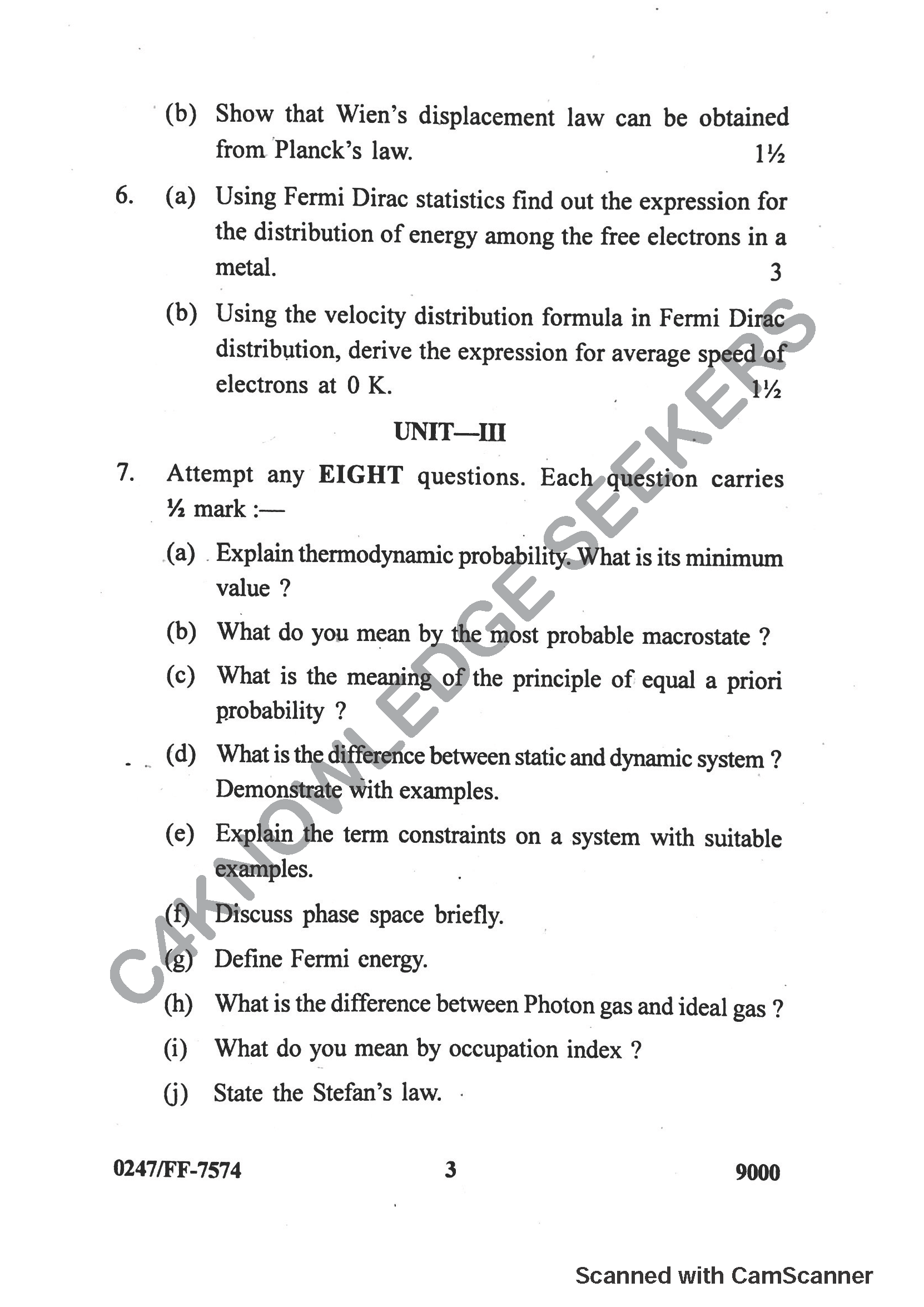 Question Paper 2019
