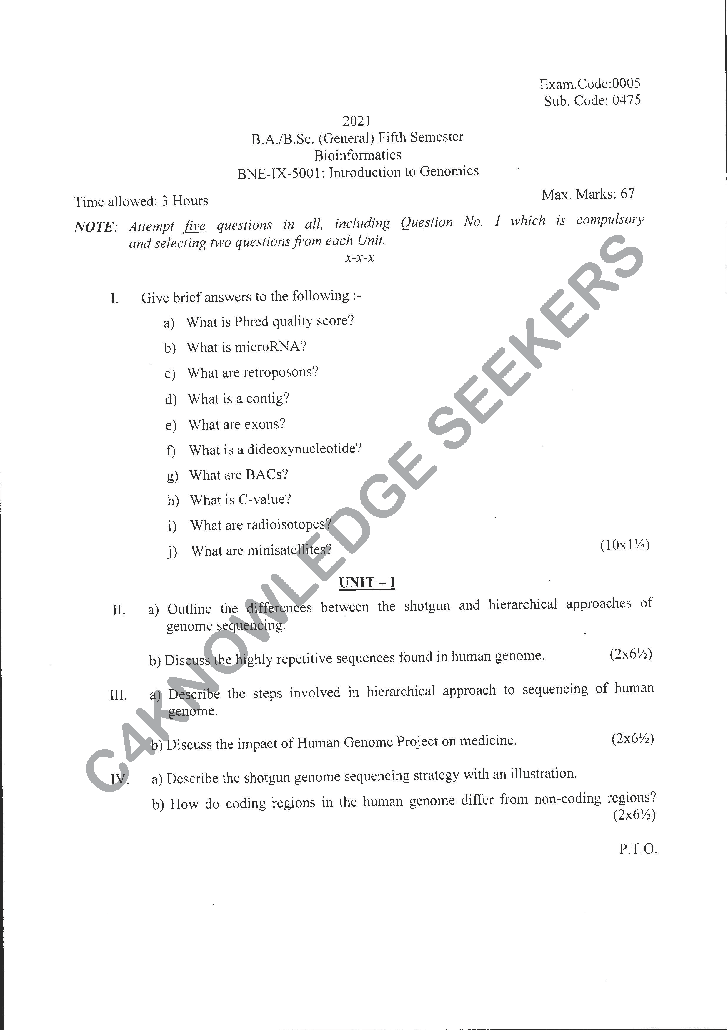 Question Paper 2020