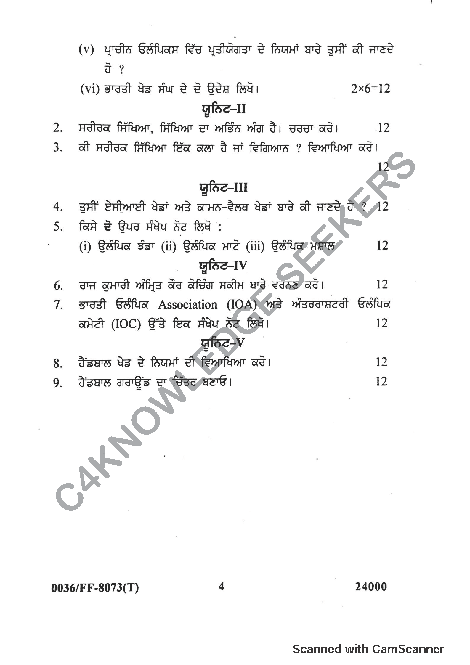 Question Paper 2019