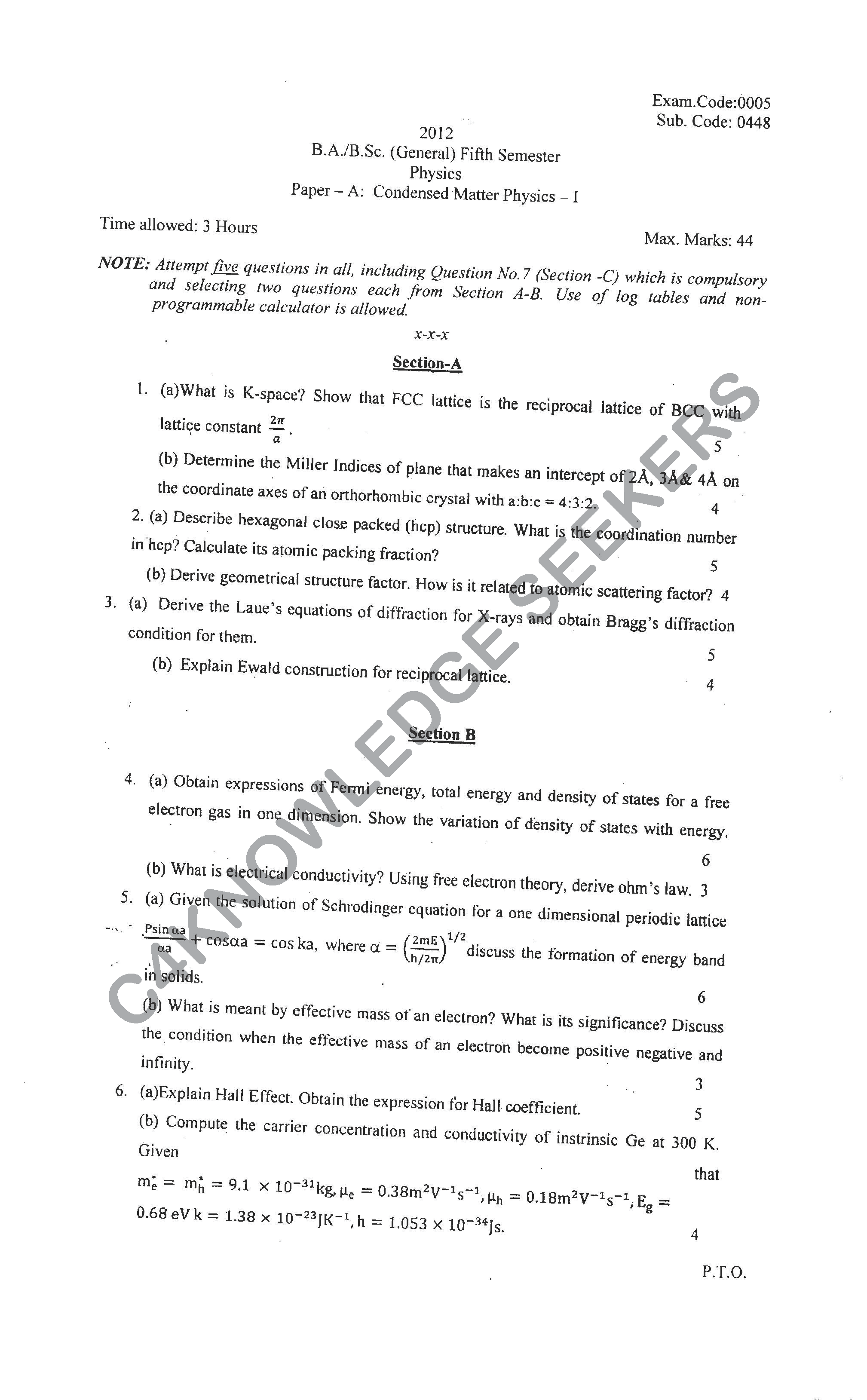 Question Paper 2021